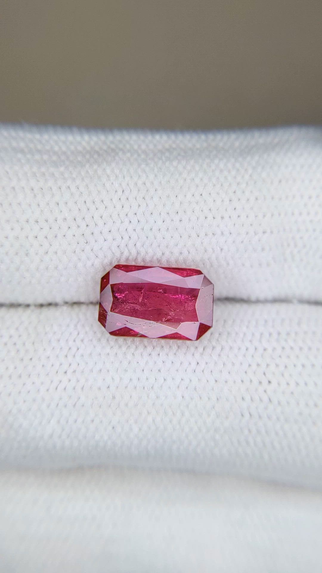 3.37 Ct. Purplish Red Ruby from Mozambique Size Video