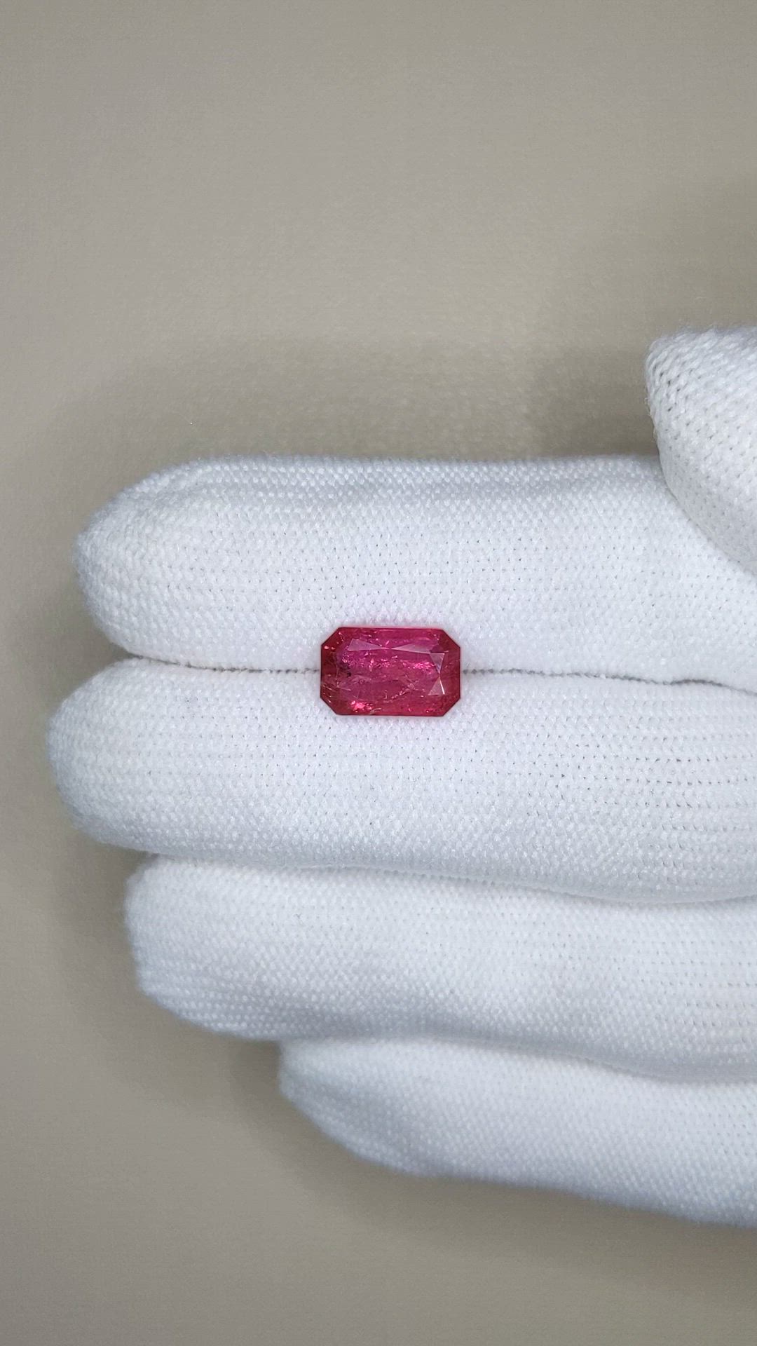 3.37 Ct. Purplish Red Ruby from Mozambique Size Video