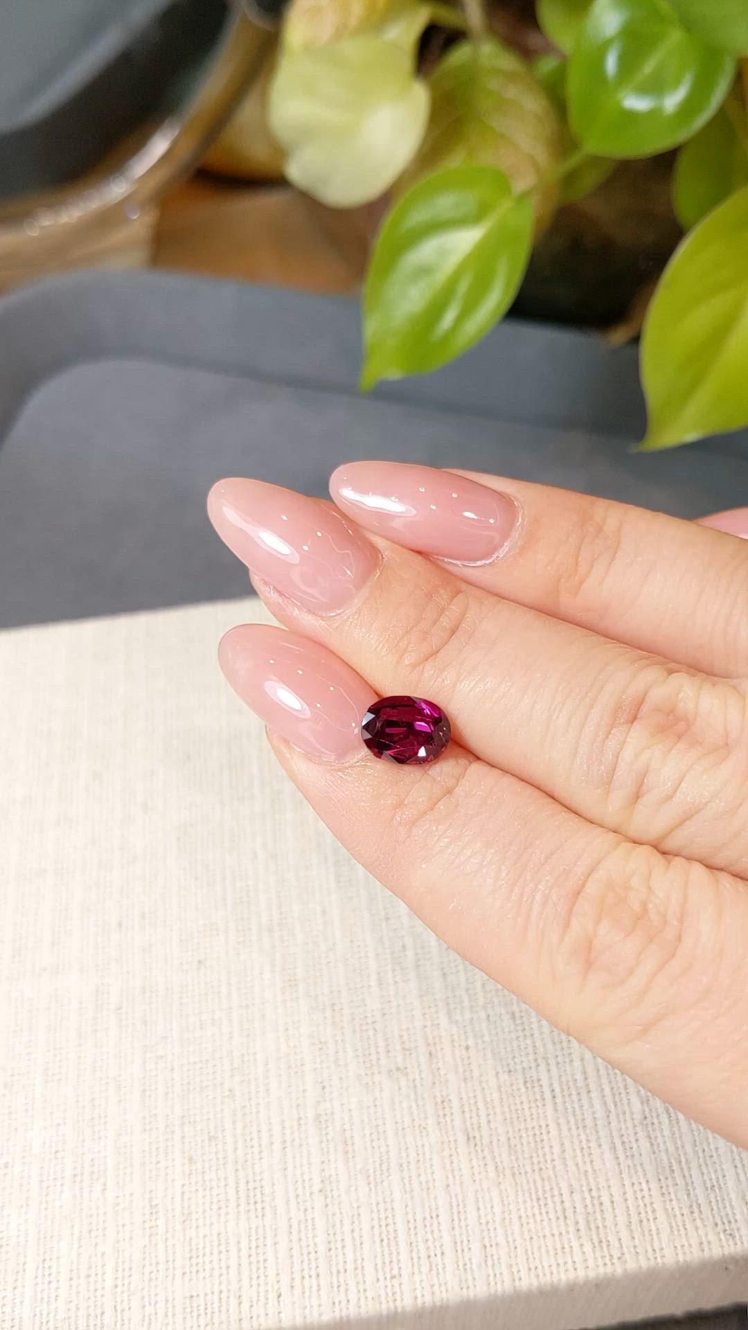 2.10 Ct. Purplish Red Ruby from Thailand Size Video