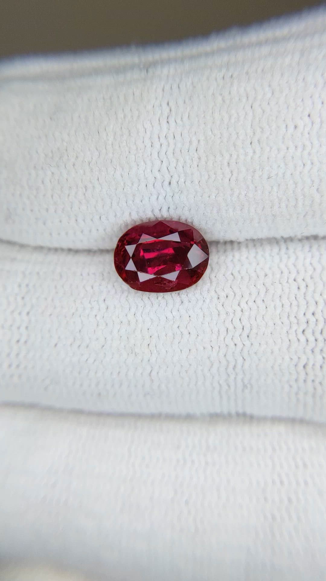 2.10 Ct. Purplish Red Ruby from Thailand Size Video