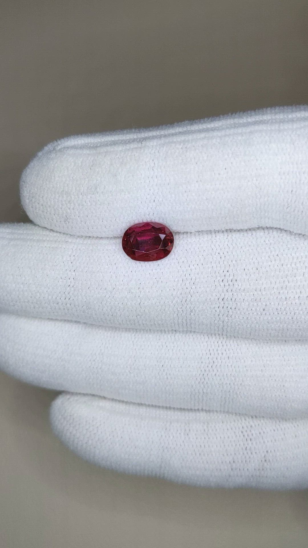 2.10 Ct. Purplish Red Ruby from Thailand Size Video