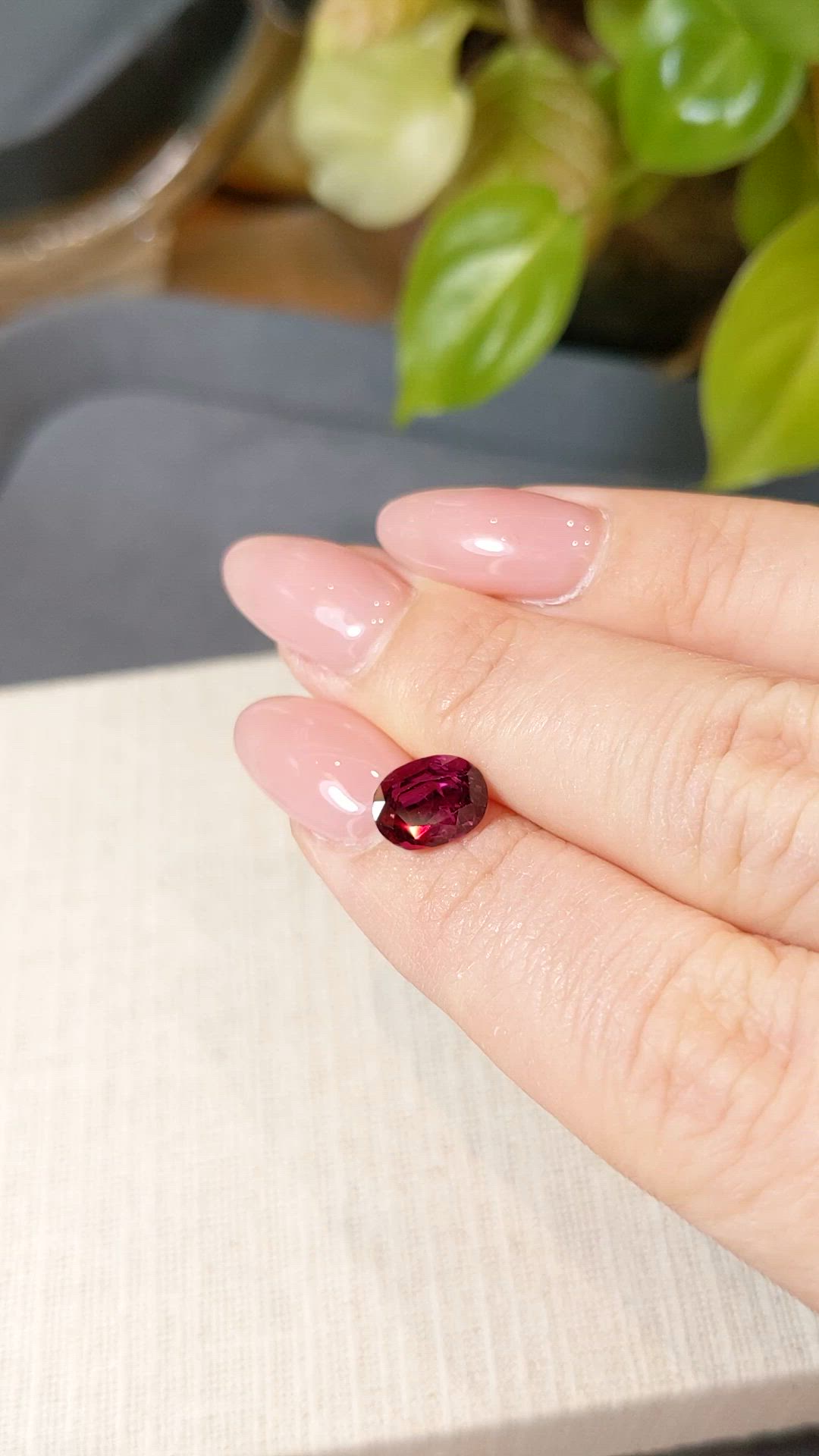 2.10 Ct. Purplish Red Ruby from Thailand Size Video