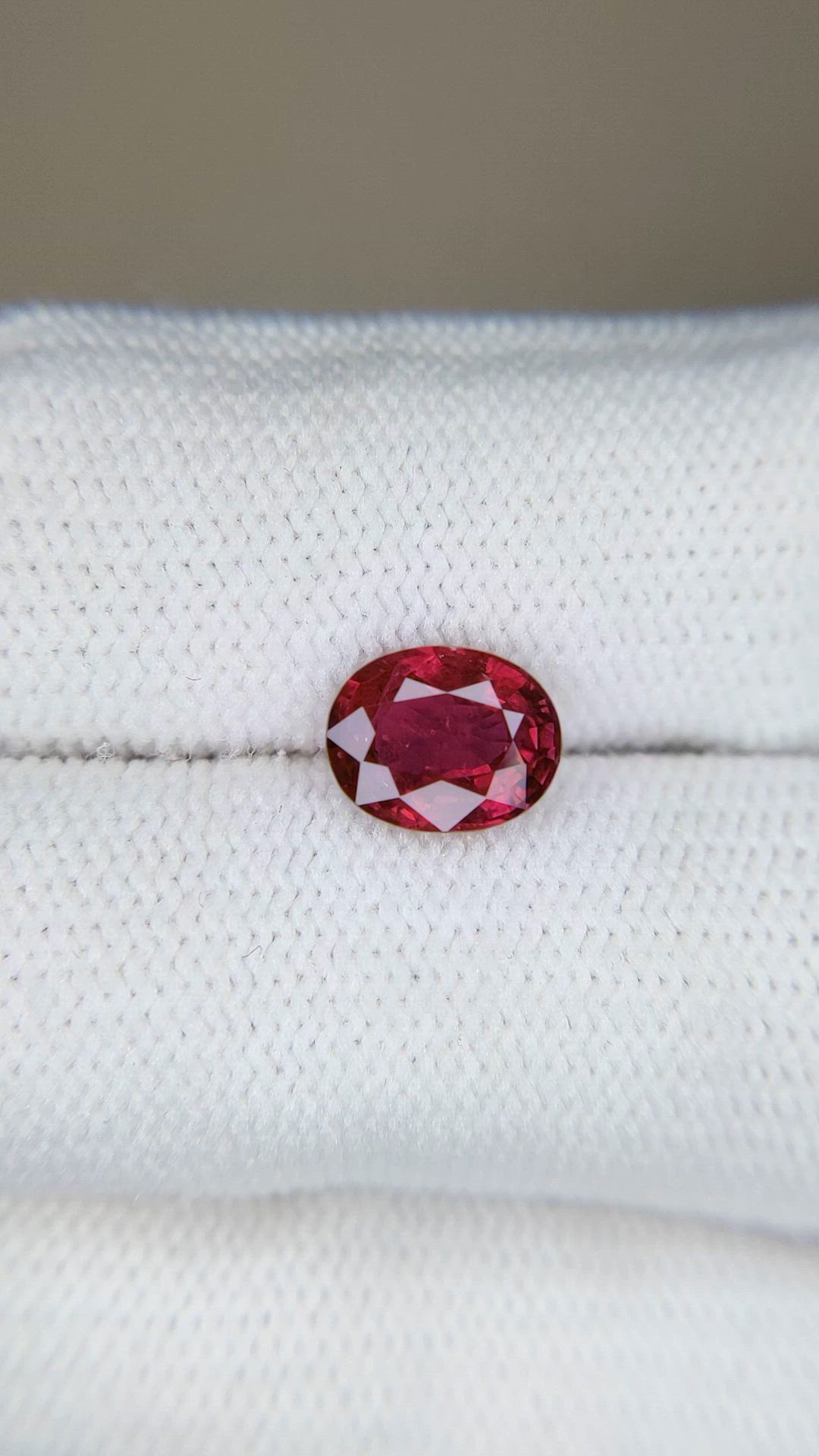 1.65 Ct. Pinkish Red Ruby from Thailand Size Video