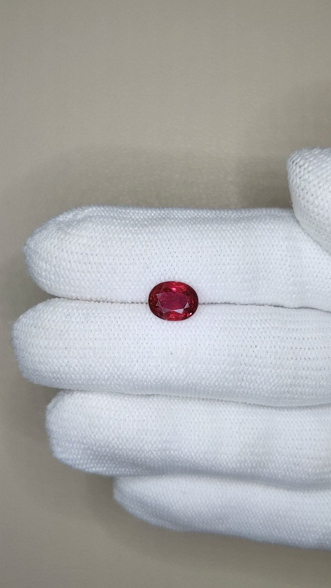 1.65 Ct. Pinkish Red Ruby from Thailand Size Video