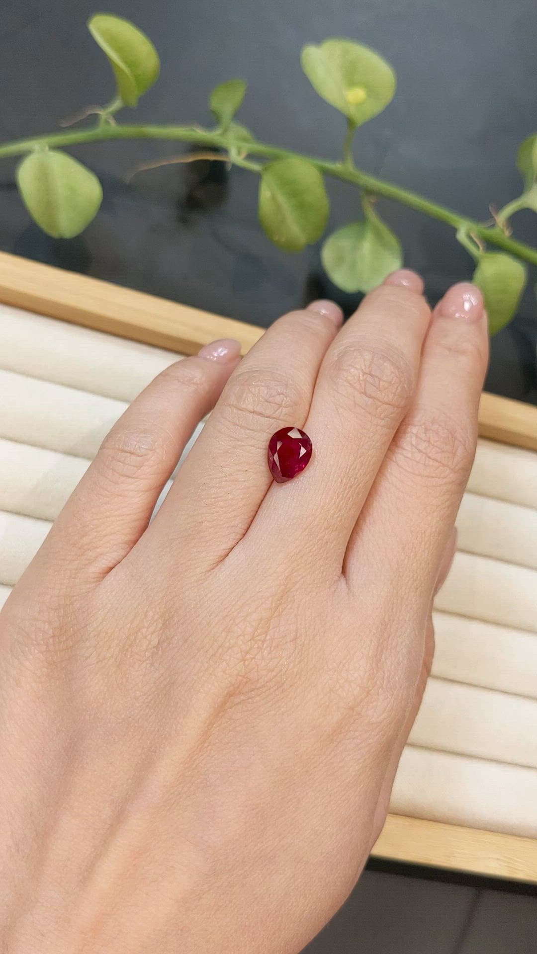 2.69 Ct. Ruby from Mozambique Size Video