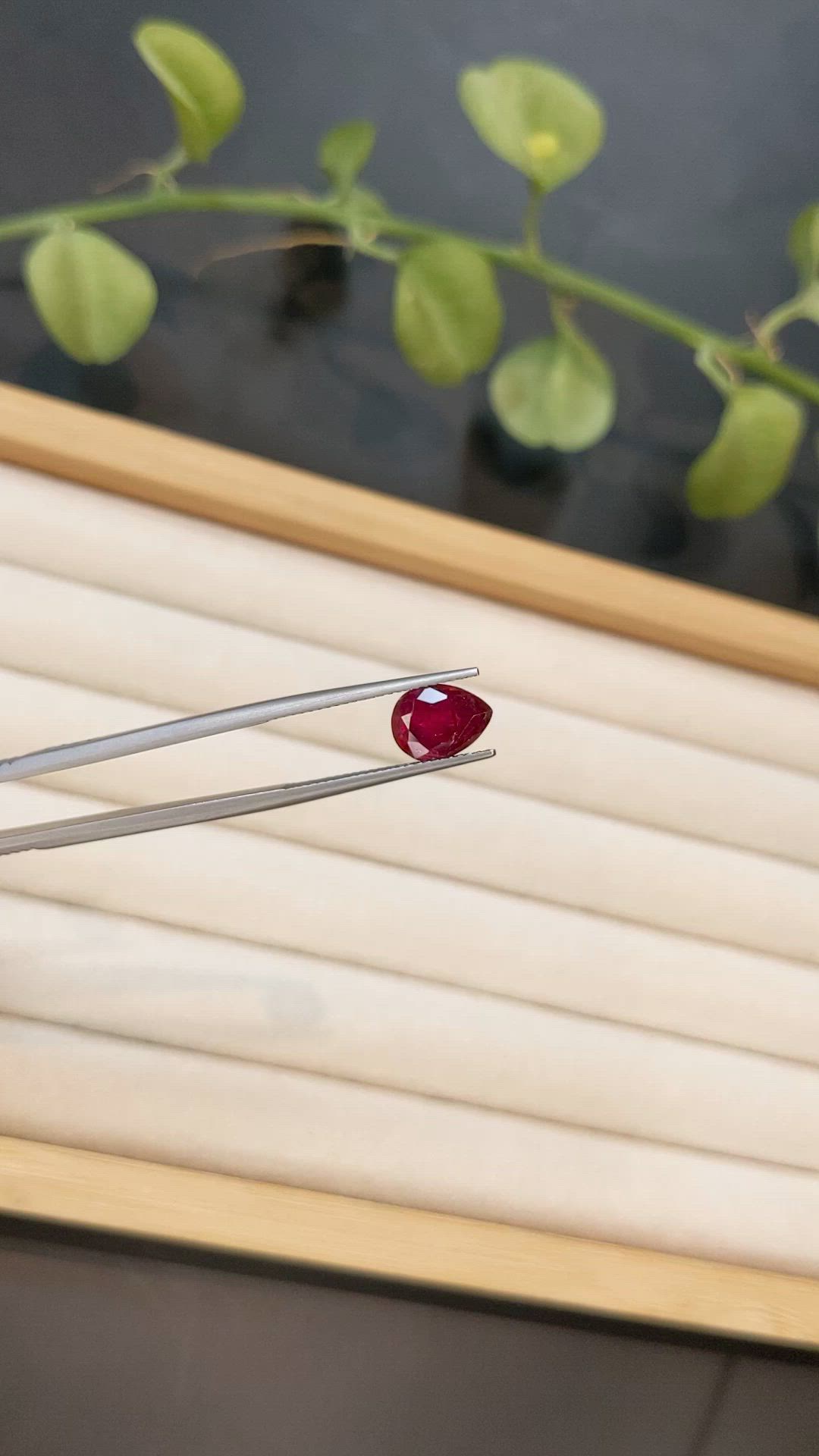 2.69 Ct. Ruby from Mozambique Size Video