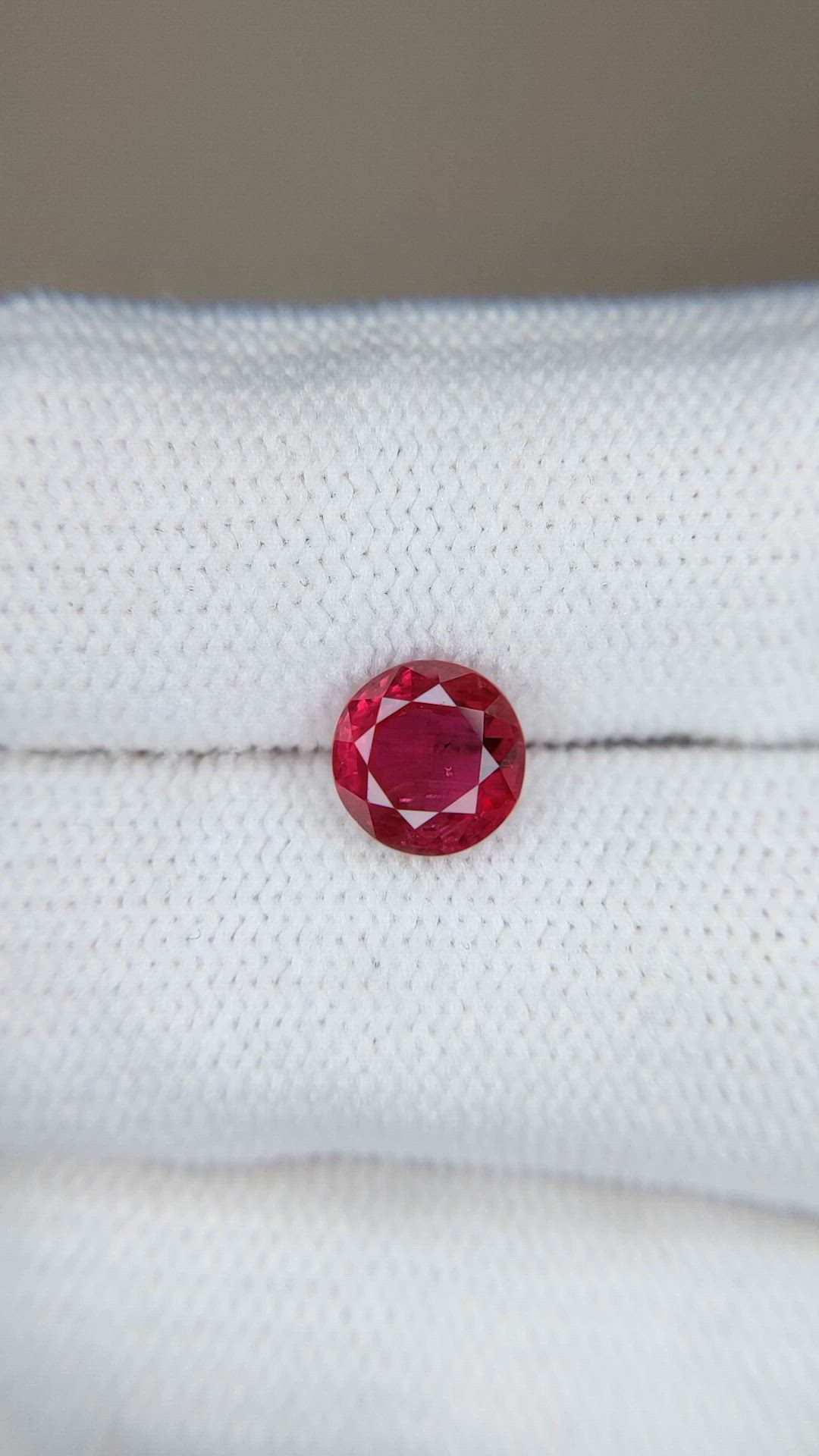 1.62 Ct. Purplish Red Ruby from Burma (Myanmar) Size Video