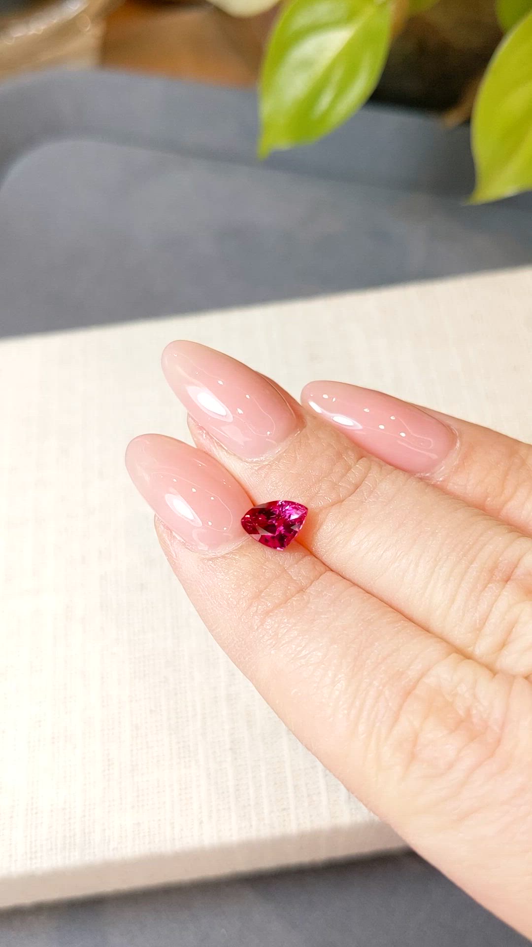 1.07 Ct. Purplish Red Ruby from Mozambique Size Video