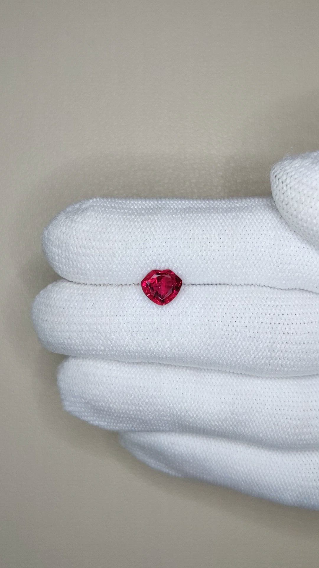 1.44 Ct. Pinkish Red Ruby from Mozambique Size Video