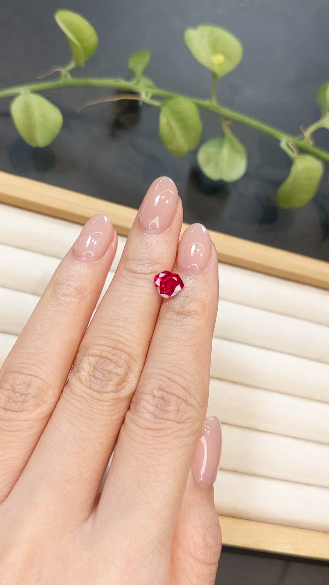 1.44 Ct. Pinkish Red Ruby from Mozambique Size Video