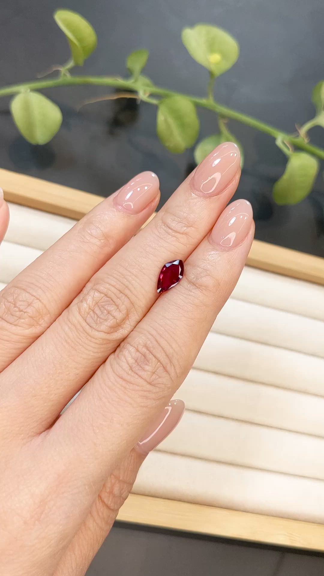 1.27 Ct. Purplish Red Ruby from Mozambique Size Video