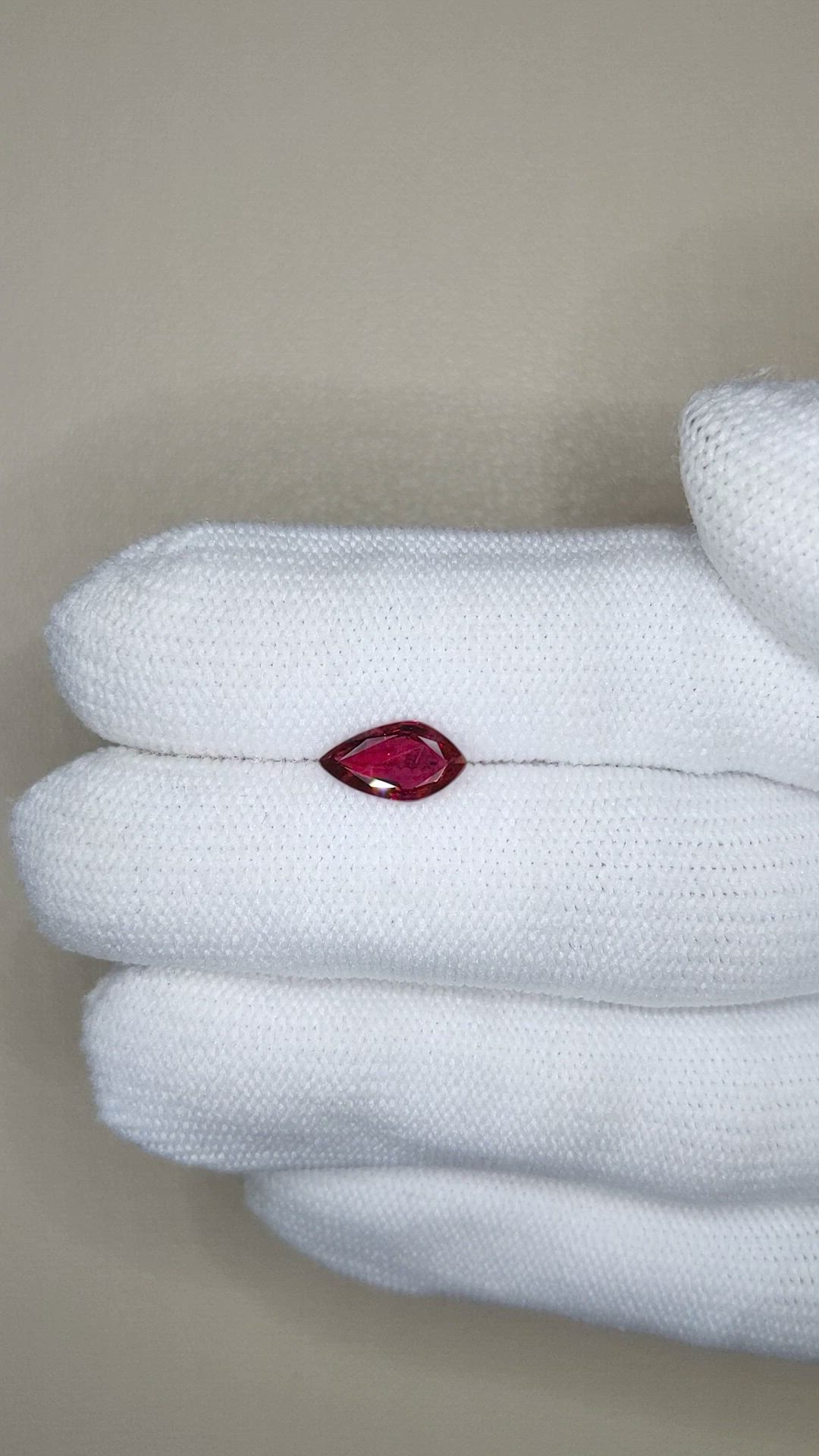1.27 Ct. Purplish Red Ruby from Mozambique Size Video