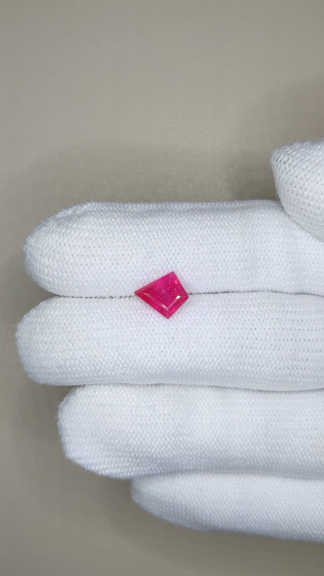 1.53 Ct. Pinkish Red Ruby from Mozambique Size Video