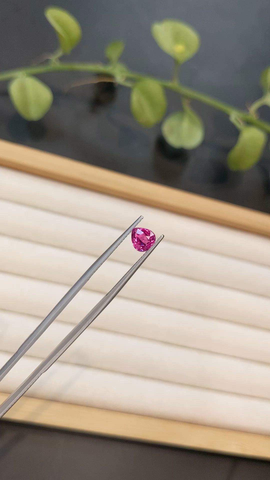 1.21 Ct. Pinkish Red Ruby from Thailand Size Video