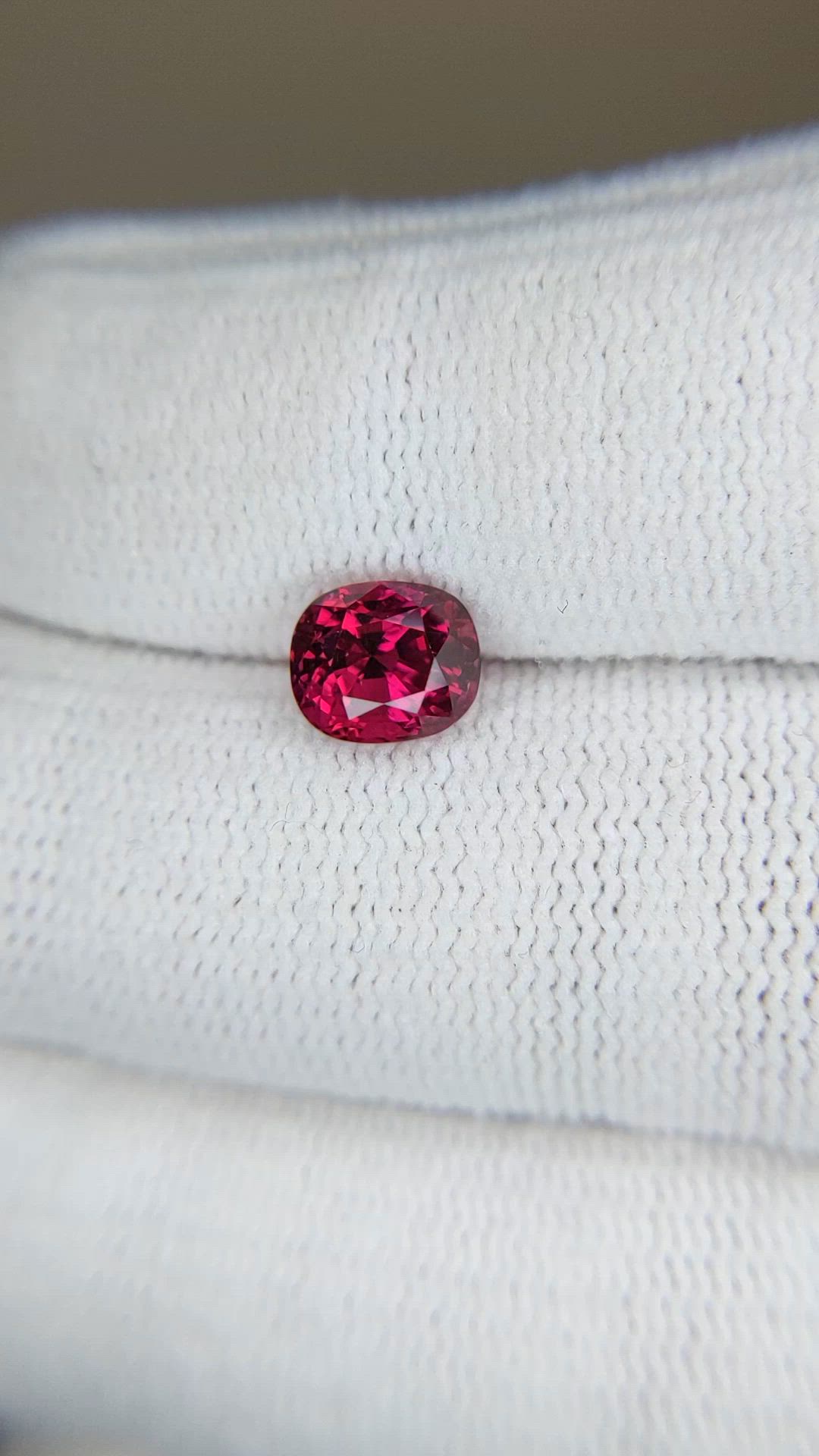1.85 Ct. Pinkish Red Ruby from Mozambique Size Video