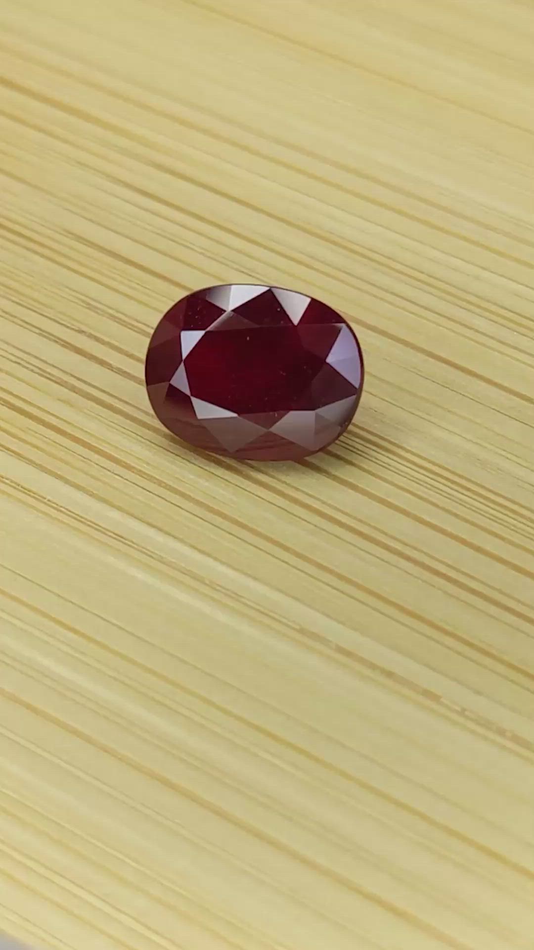 2.79 Ct. Ruby from Burma (Myanmar) Size Video