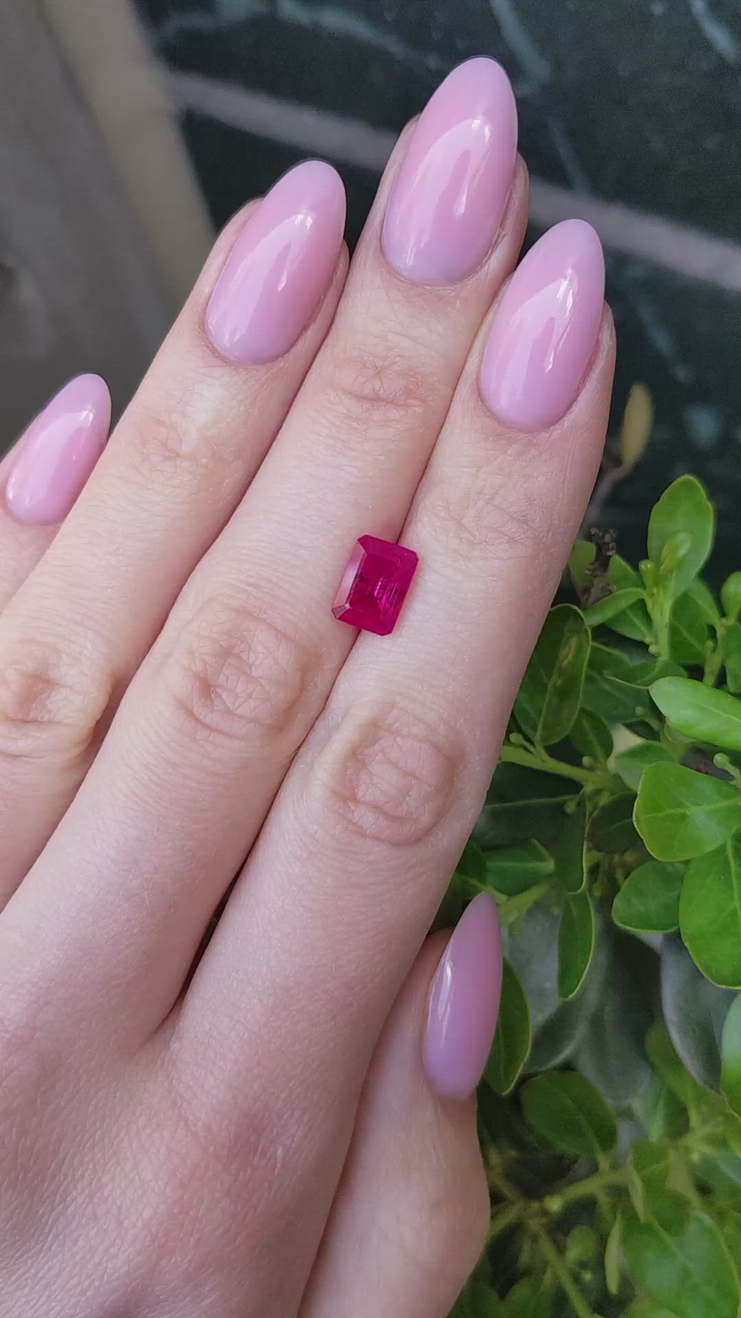 3.00 Ct. Pinkish Red Ruby from Burma (Myanmar) Size Video