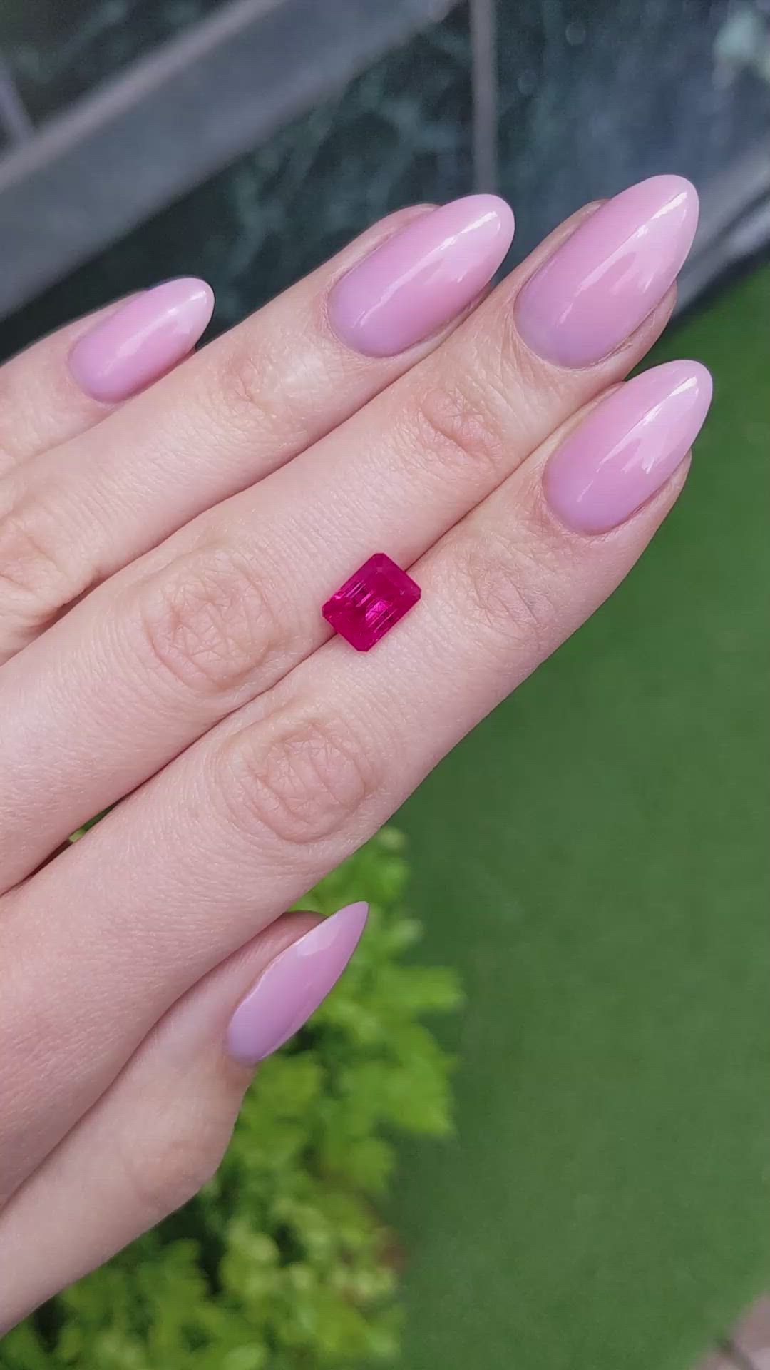3.00 Ct. Pinkish Red Ruby from Burma (Myanmar) Size Video