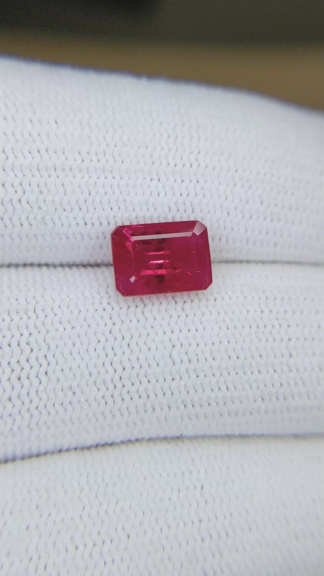 3.00 Ct. Pinkish Red Ruby from Burma (Myanmar) Size Video