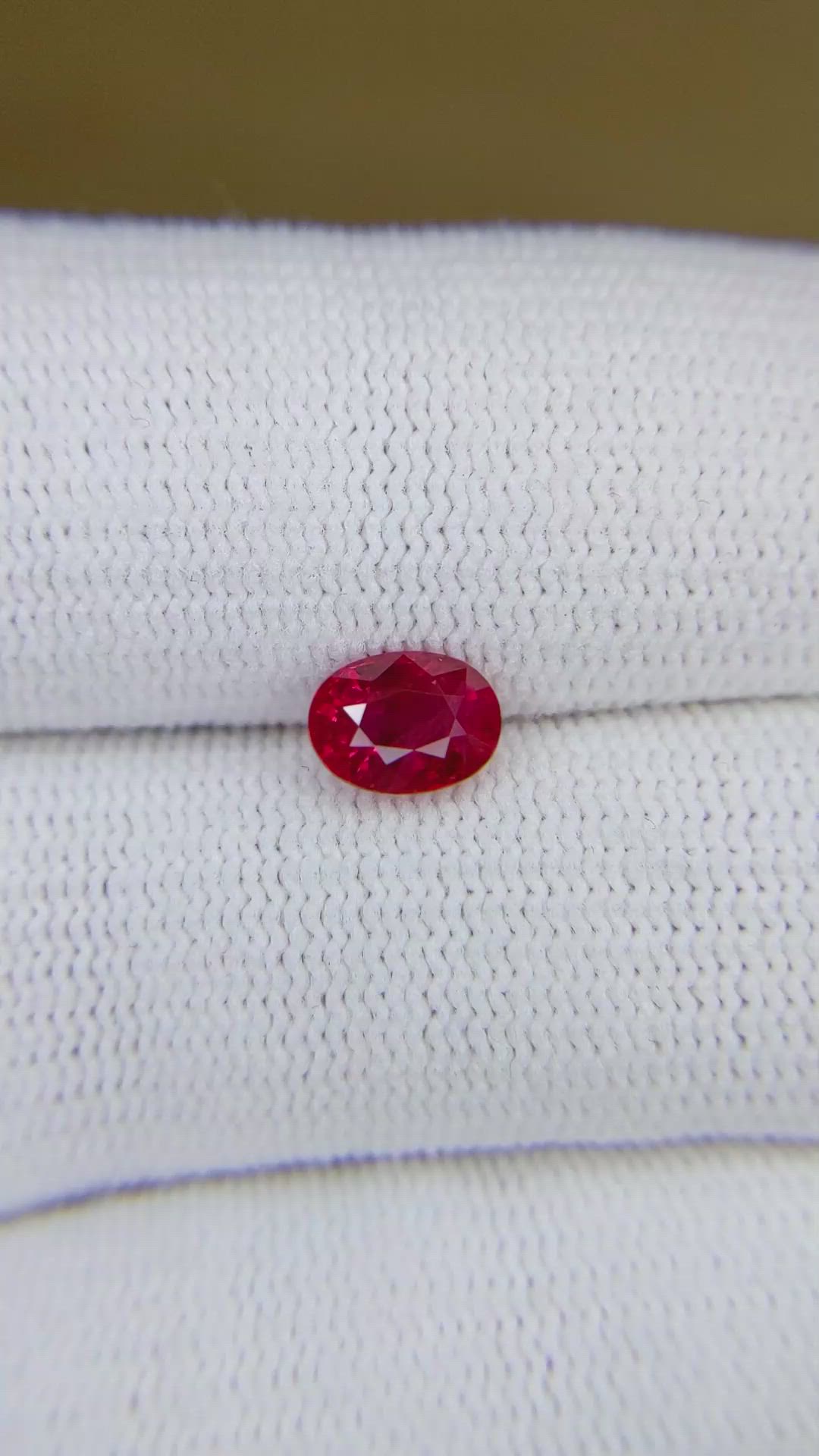 1.12 Ct. Ruby from Burma (Myanmar) Size Video