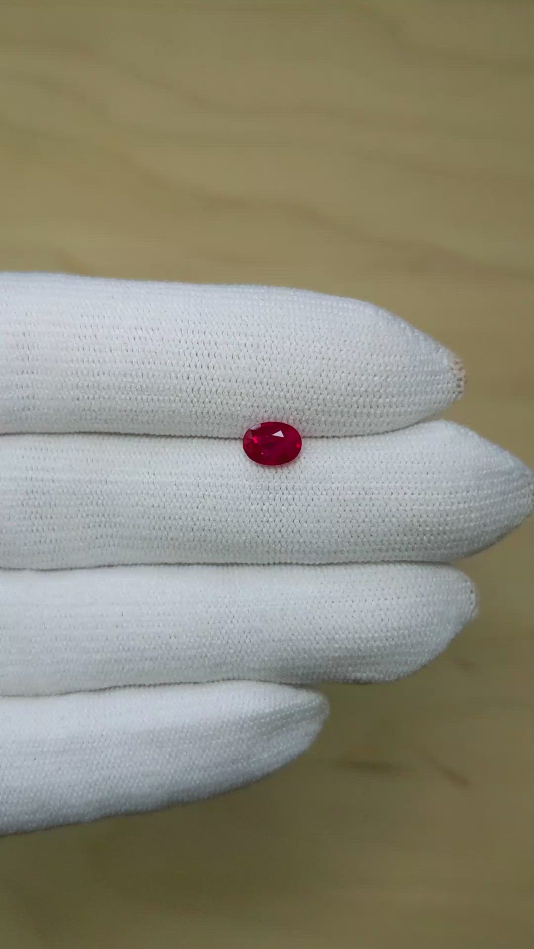 1.12 Ct. Ruby from Burma (Myanmar) Size Video