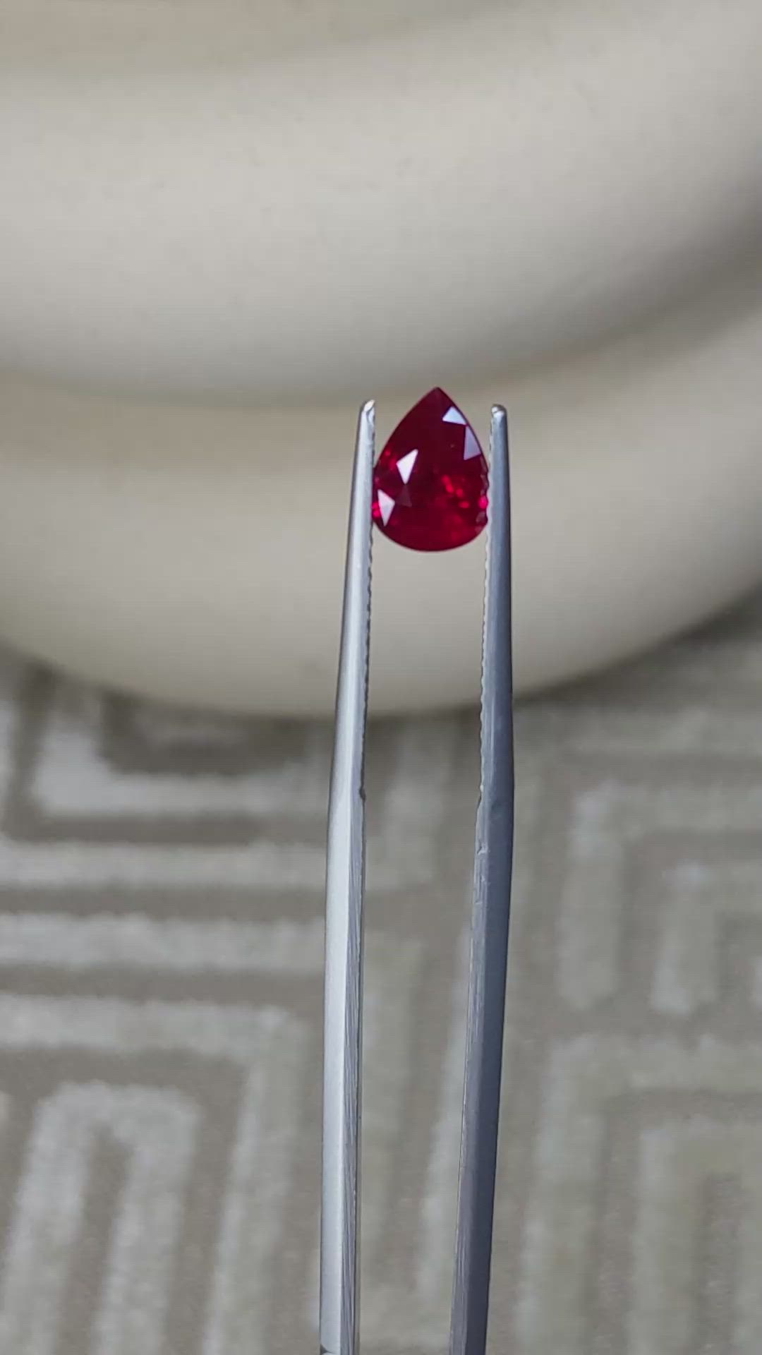 1.37 Ct. Ruby from Burma (Myanmar) Size Video