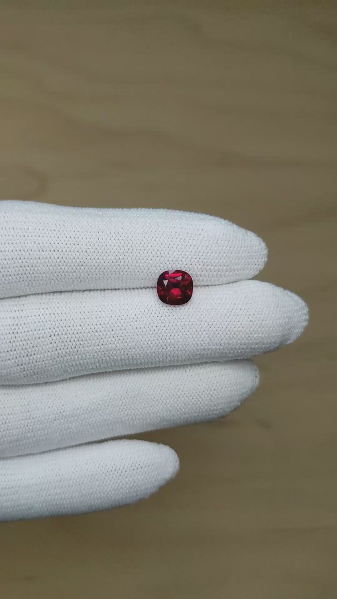 1.59 Ct. Ruby from Mozambique Size Video