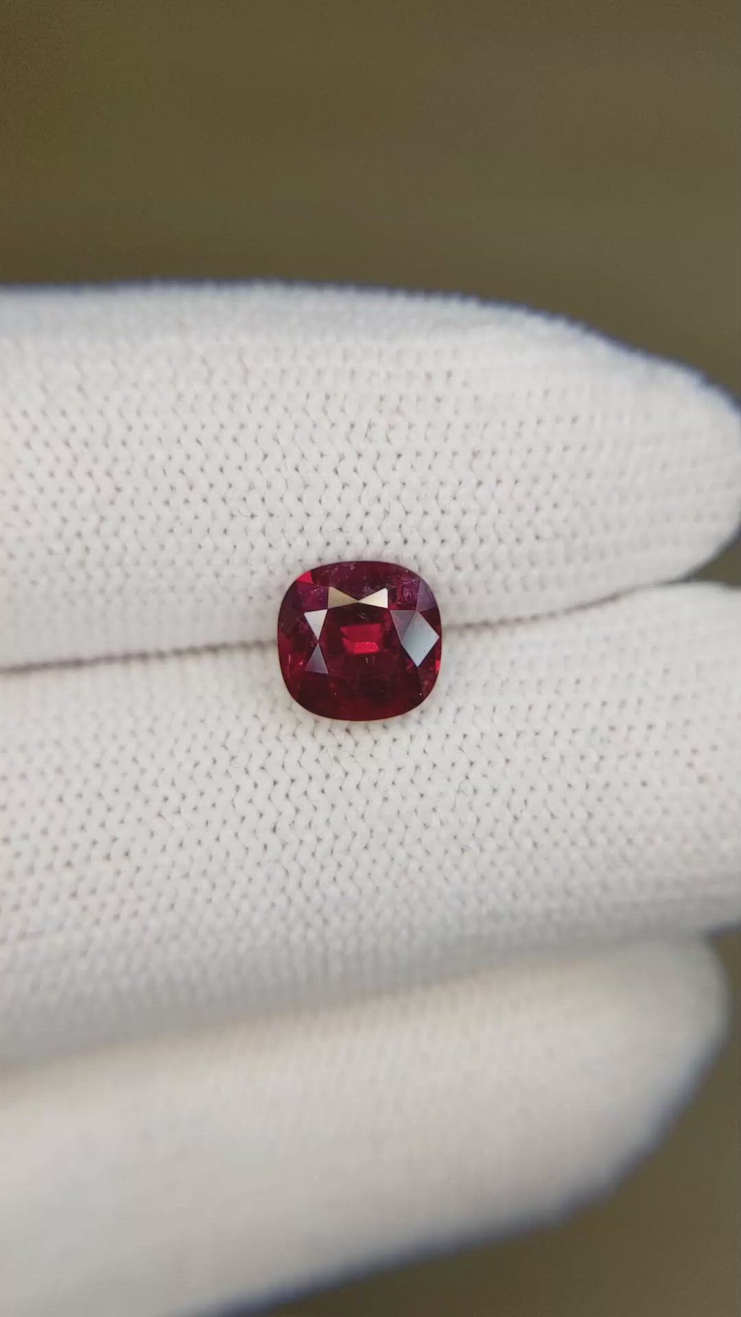 1.59 Ct. Ruby from Mozambique Size Video
