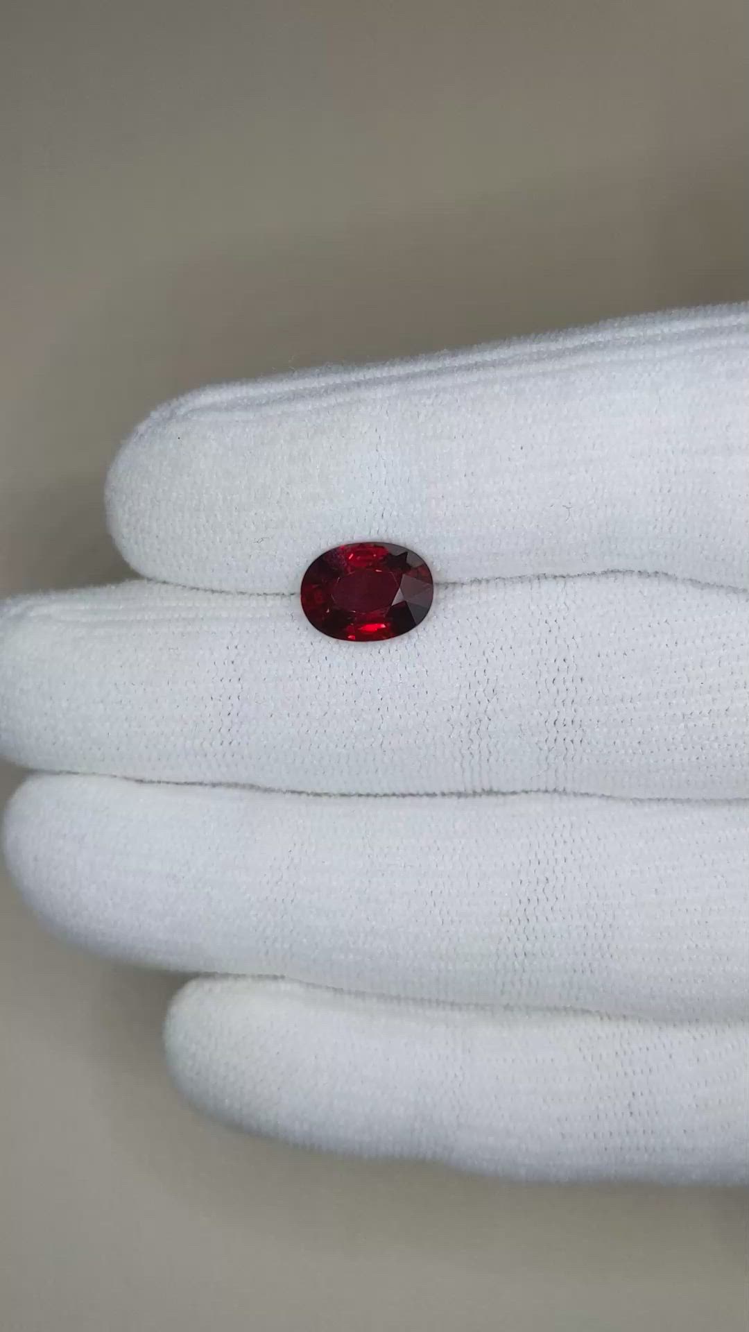 3.44 Ct. Ruby from Mozambique Size Video