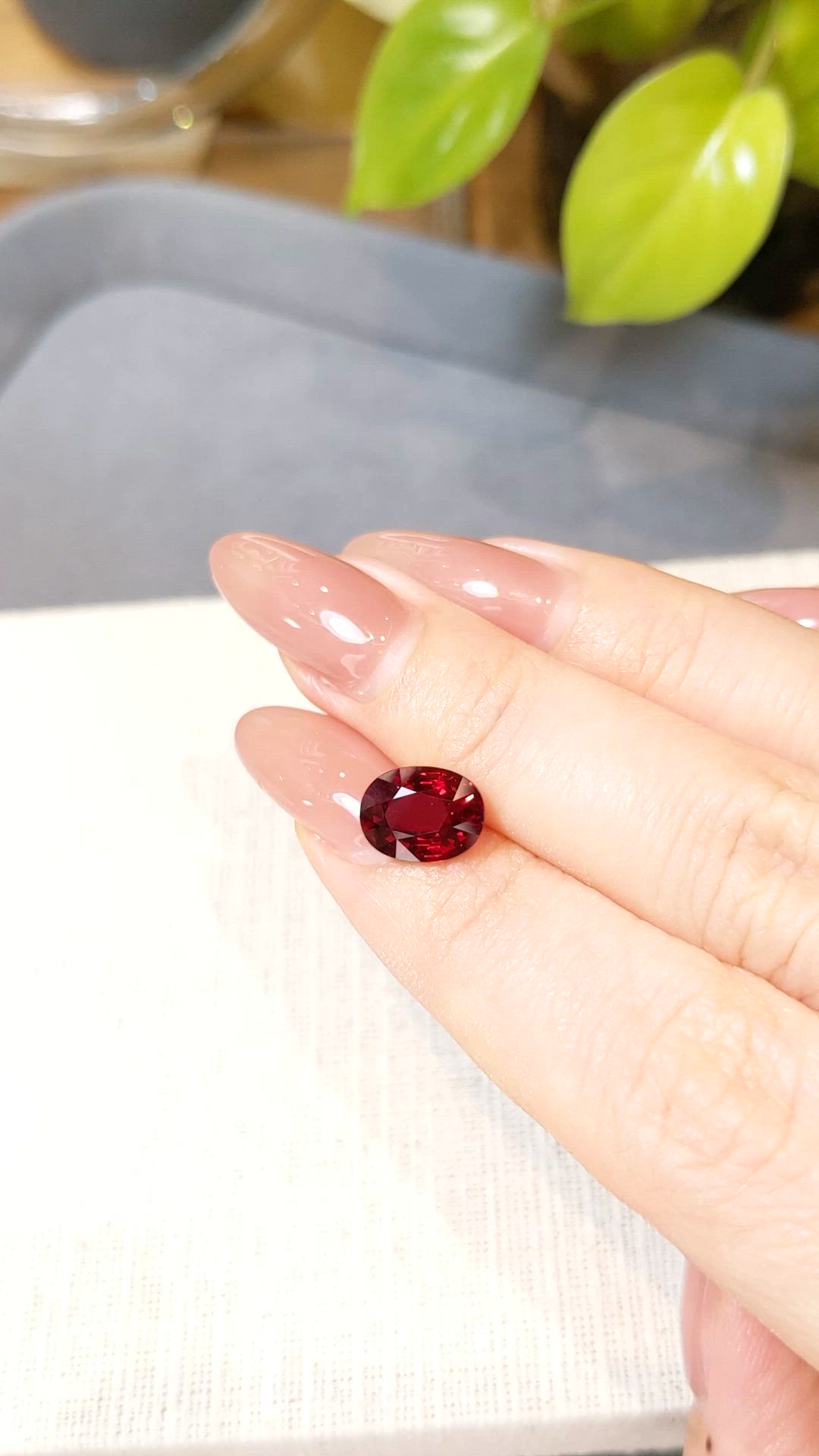 3.44 Ct. Ruby from Mozambique Size Video