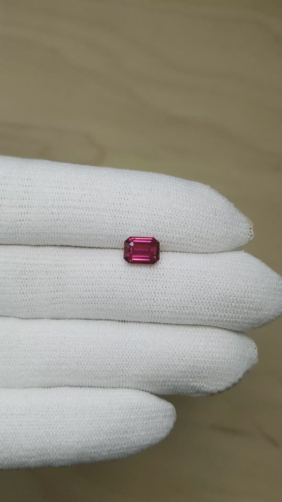 2.04 Ct. Pinkish Red Ruby from Burma (Myanmar) Size Video