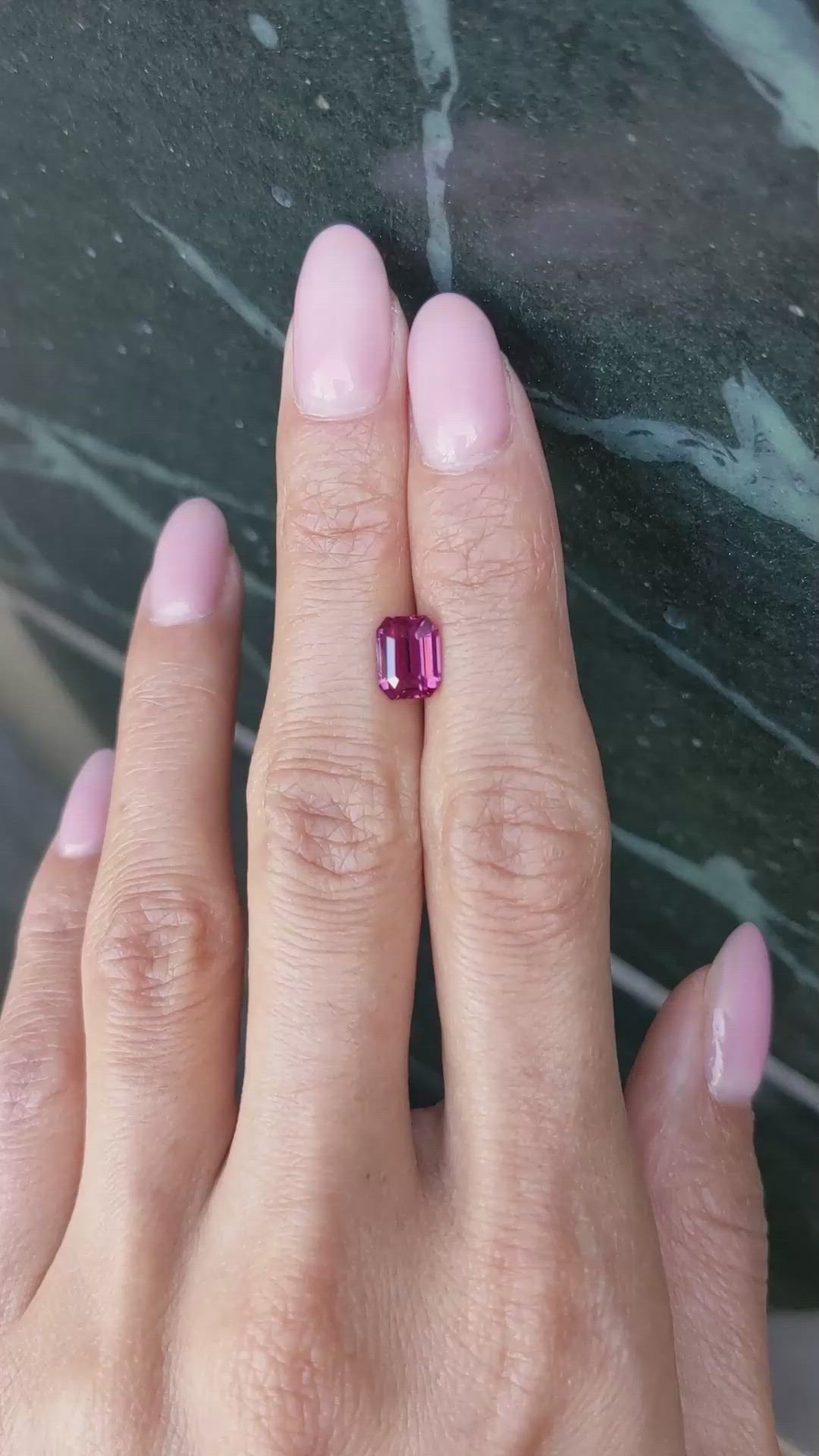 2.04 Ct. Pinkish Red Ruby from Burma (Myanmar) Size Video