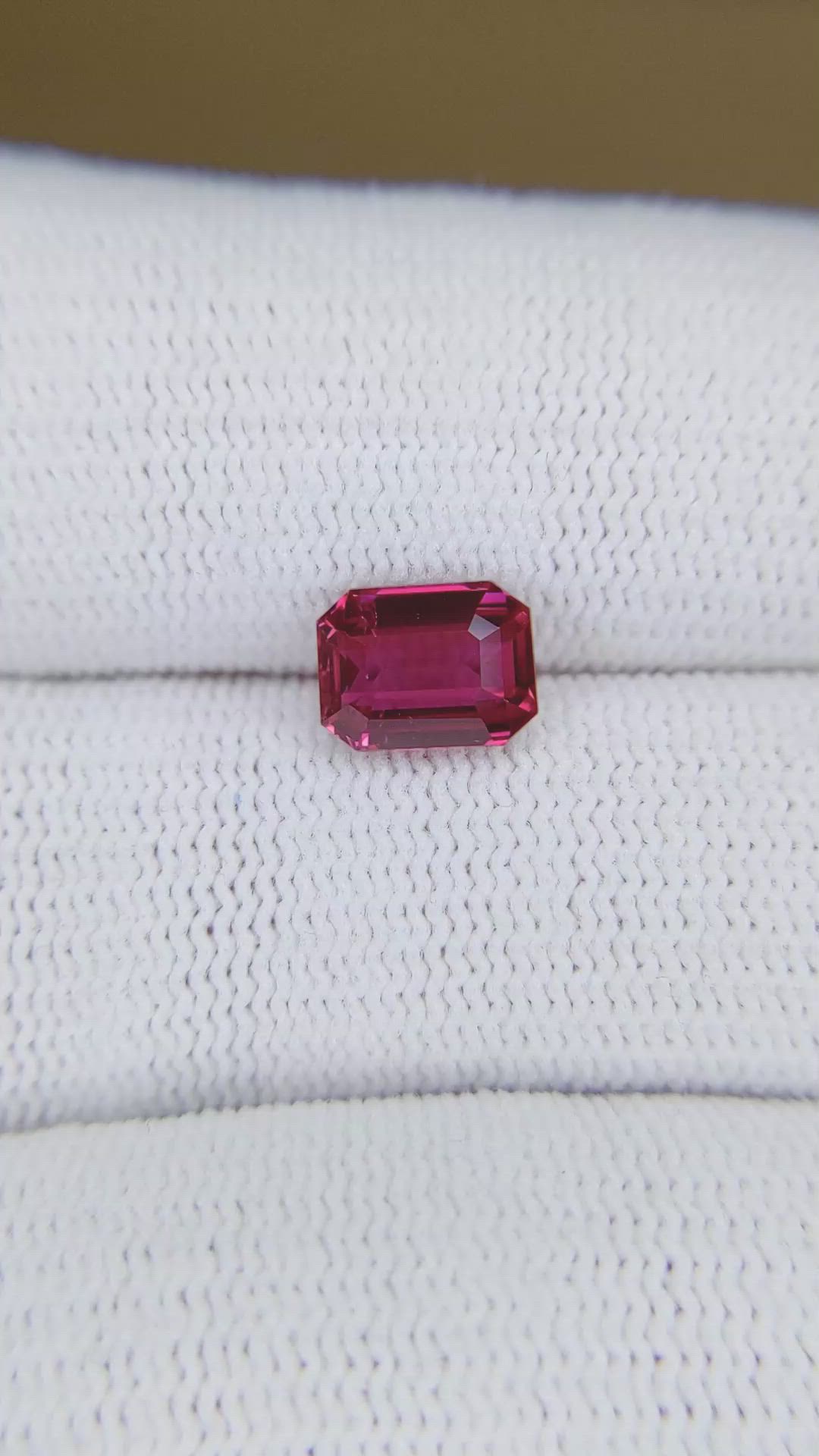2.04 Ct. Pinkish Red Ruby from Burma (Myanmar) Size Video