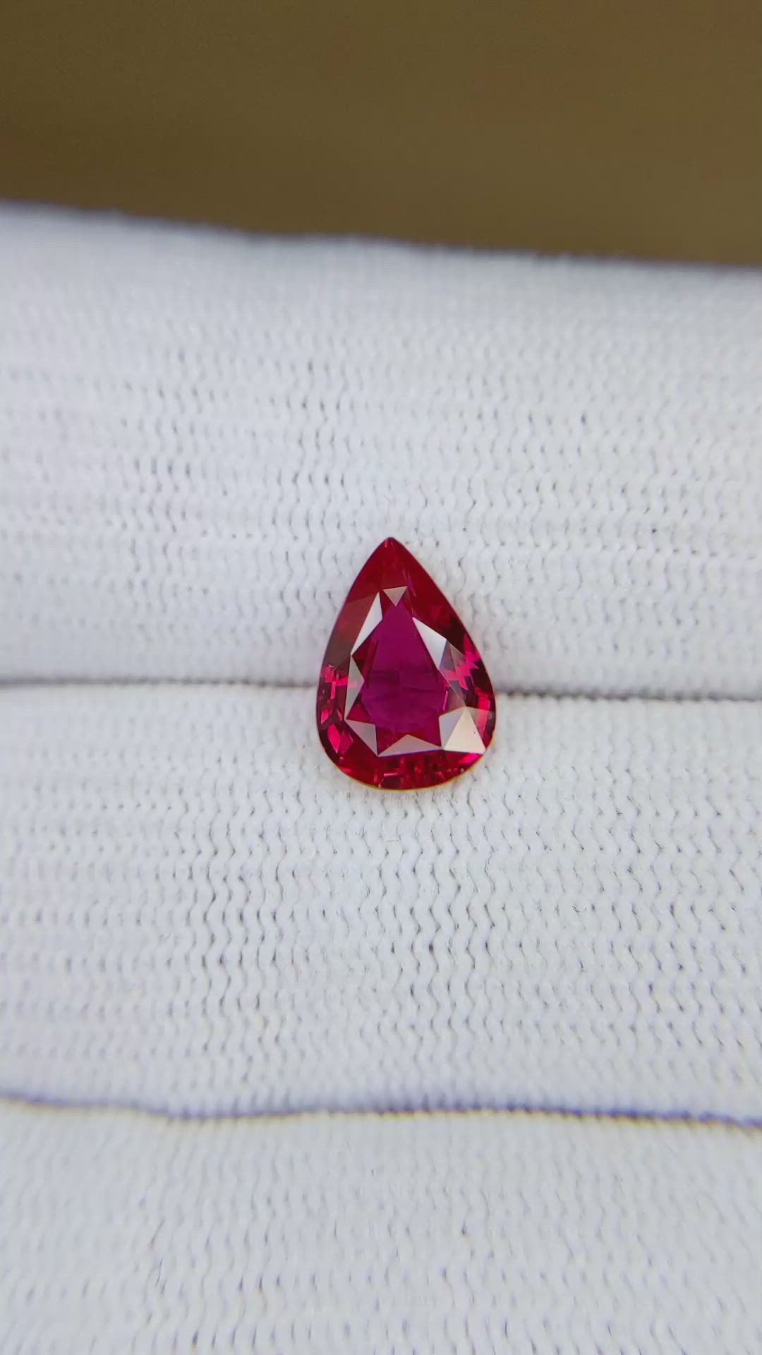 2.02 Ct. Pinkish Red Ruby from Burma (Myanmar) Size Video