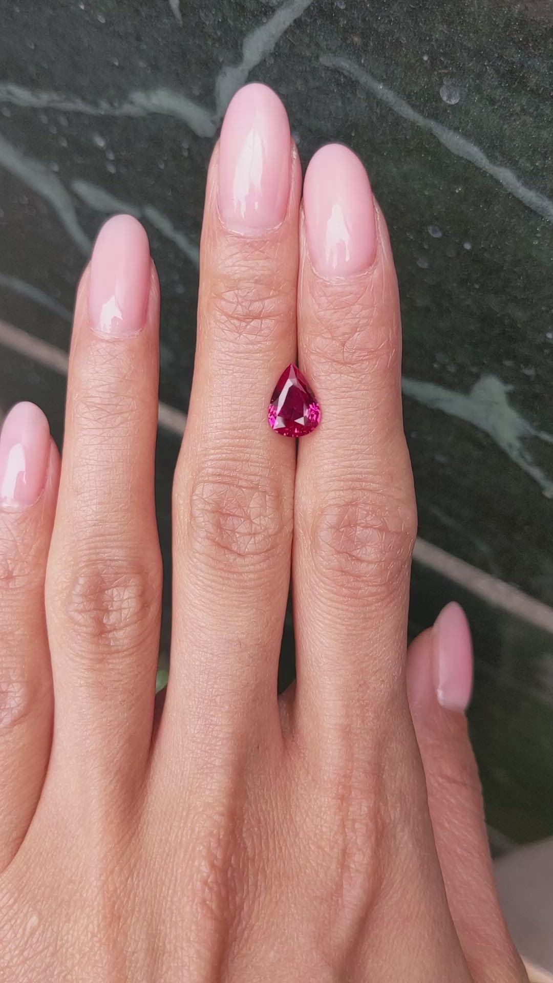 2.02 Ct. Pinkish Red Ruby from Burma (Myanmar) Size Video