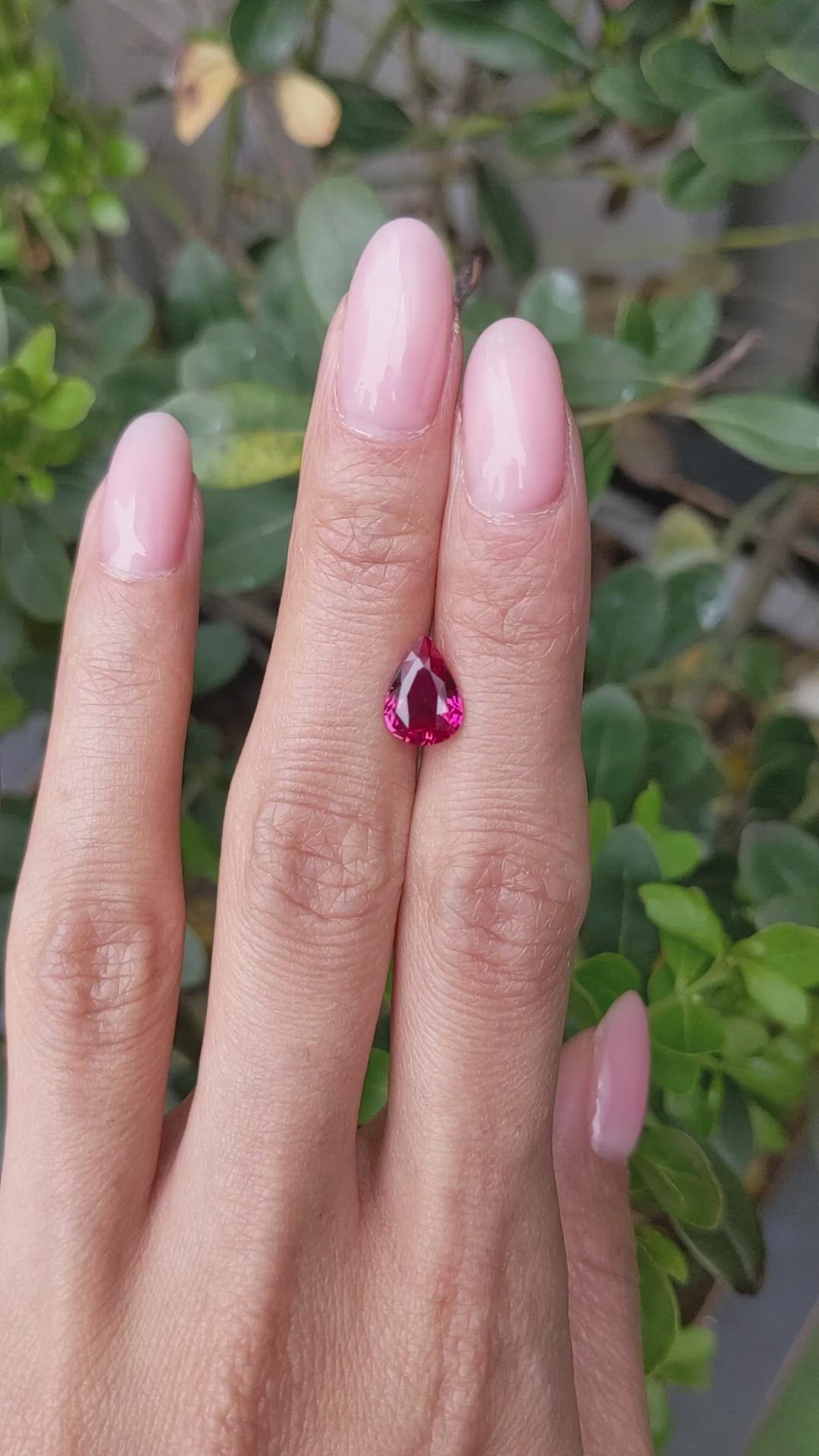 2.02 Ct. Pinkish Red Ruby from Burma (Myanmar) Size Video