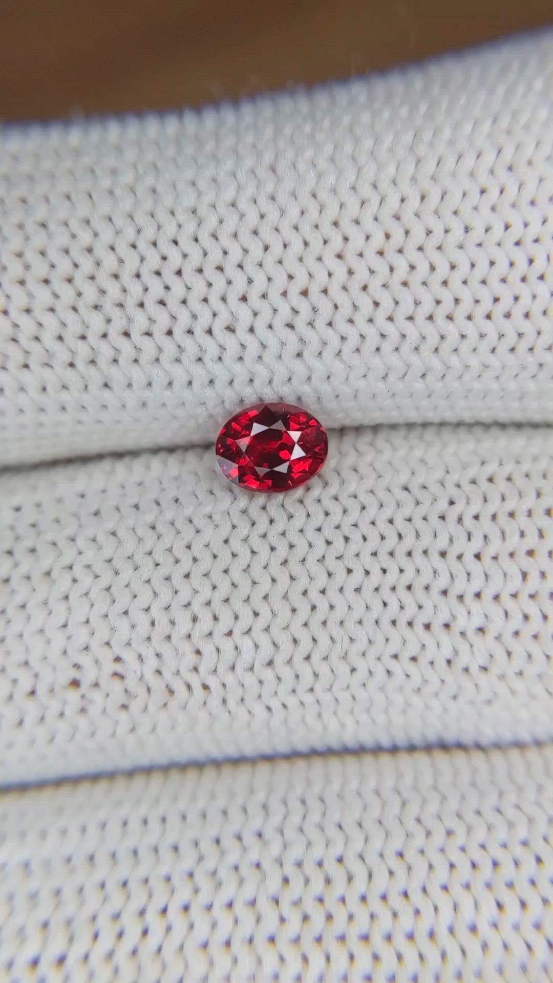 0.68 Ct. Ruby from Ceylon (Sri Lanka) Size Video