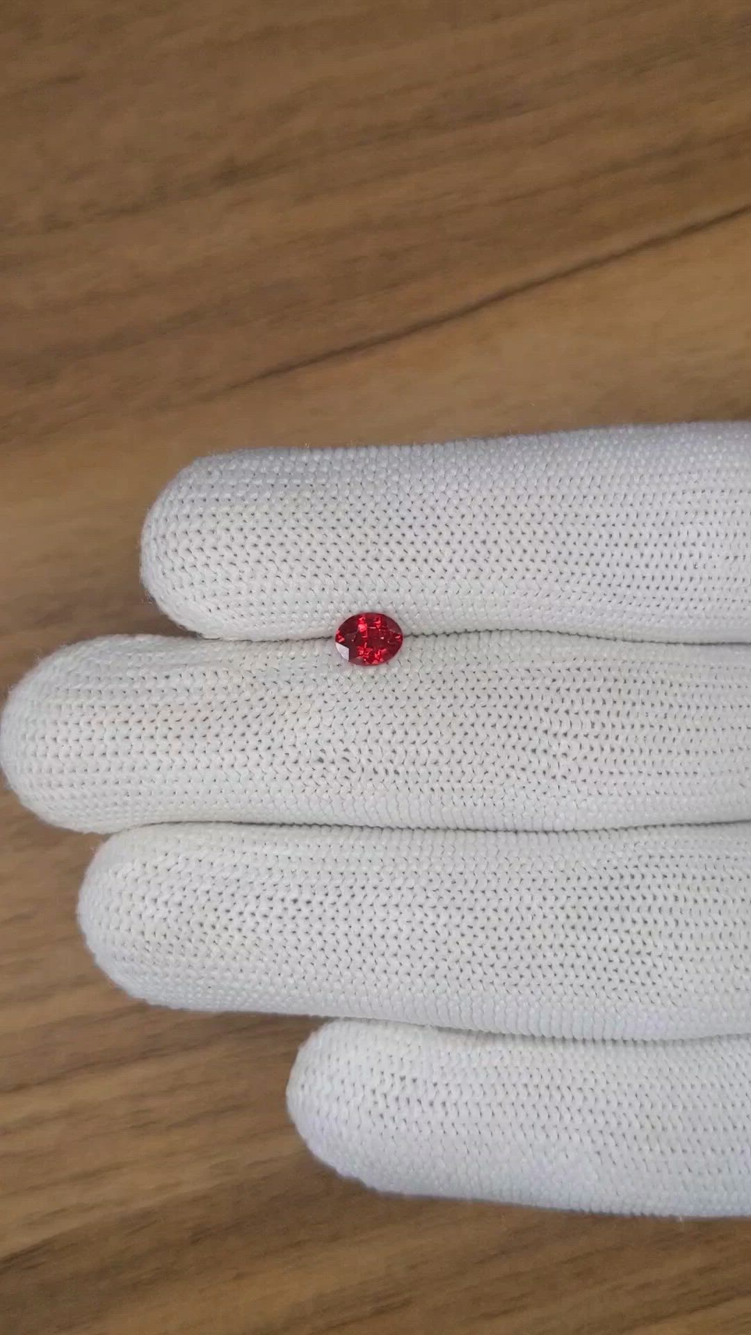 0.68 Ct. Ruby from Ceylon (Sri Lanka) Size Video