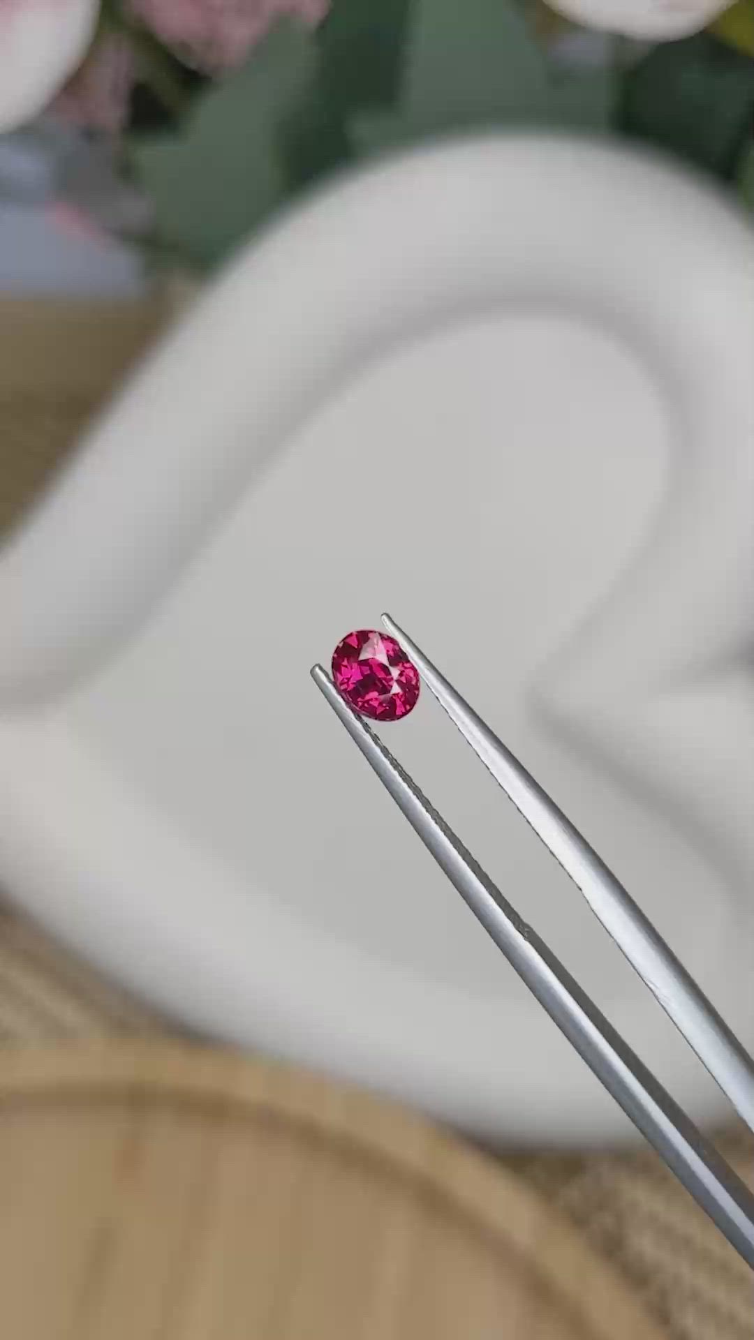 0.68 Ct. Ruby from Ceylon (Sri Lanka) Size Video