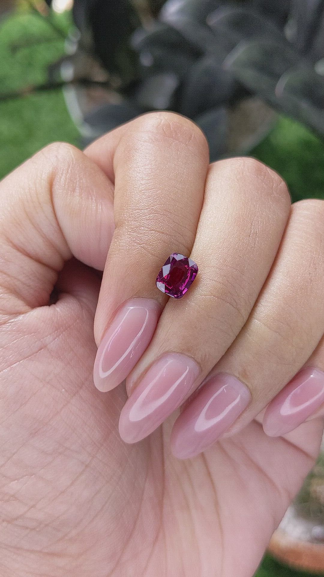 1.50 Ct. Purplish Red Ruby from Ceylon (Sri Lanka) Size Video