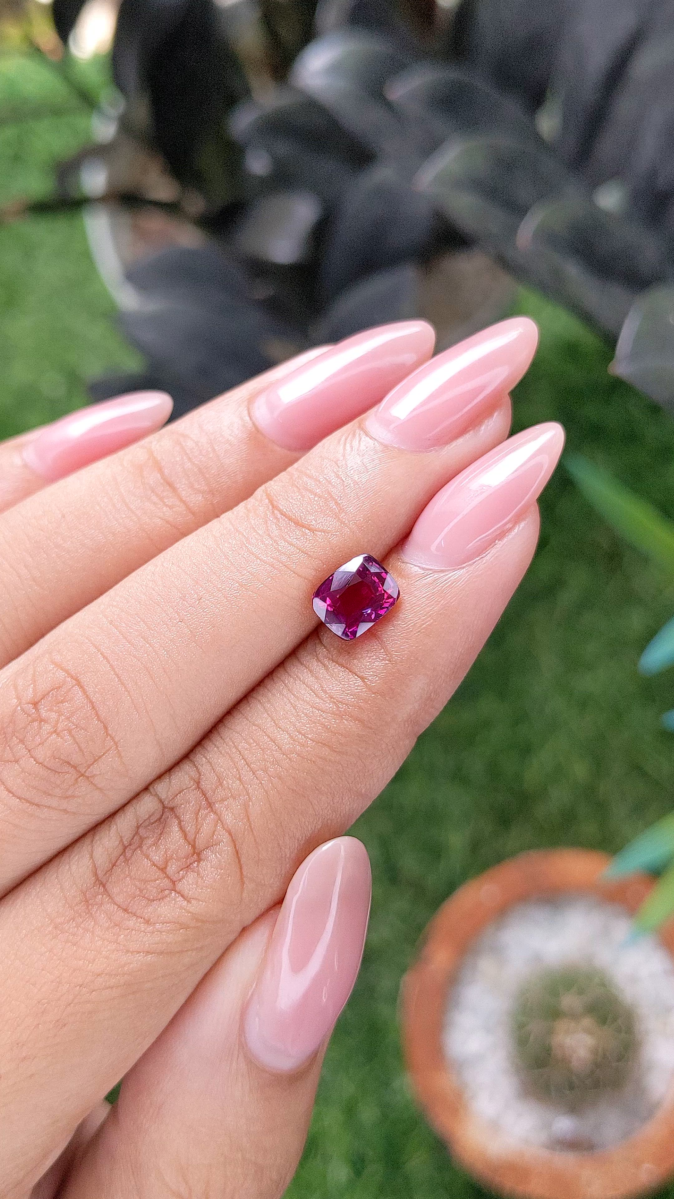 1.50 Ct. Purplish Red Ruby from Ceylon (Sri Lanka) Size Video