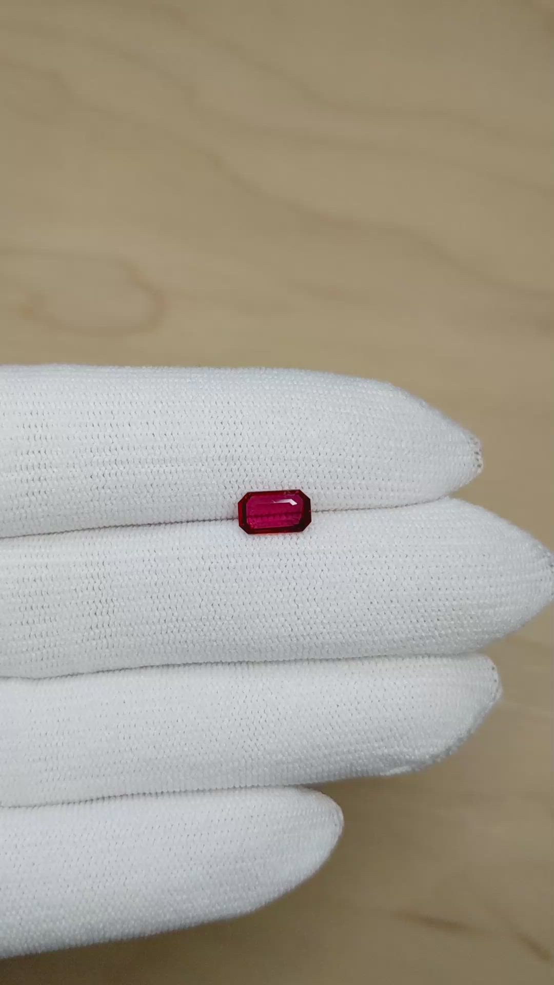1.10 Ct. Ruby from Mozambique Size Video