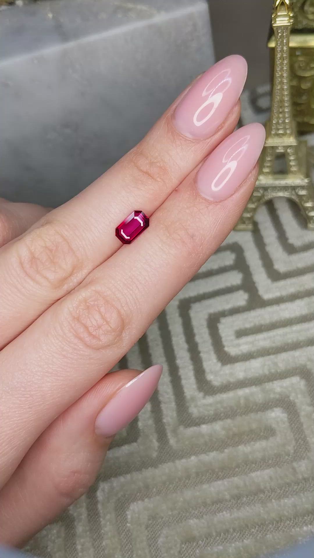 1.10 Ct. Ruby from Mozambique Size Video