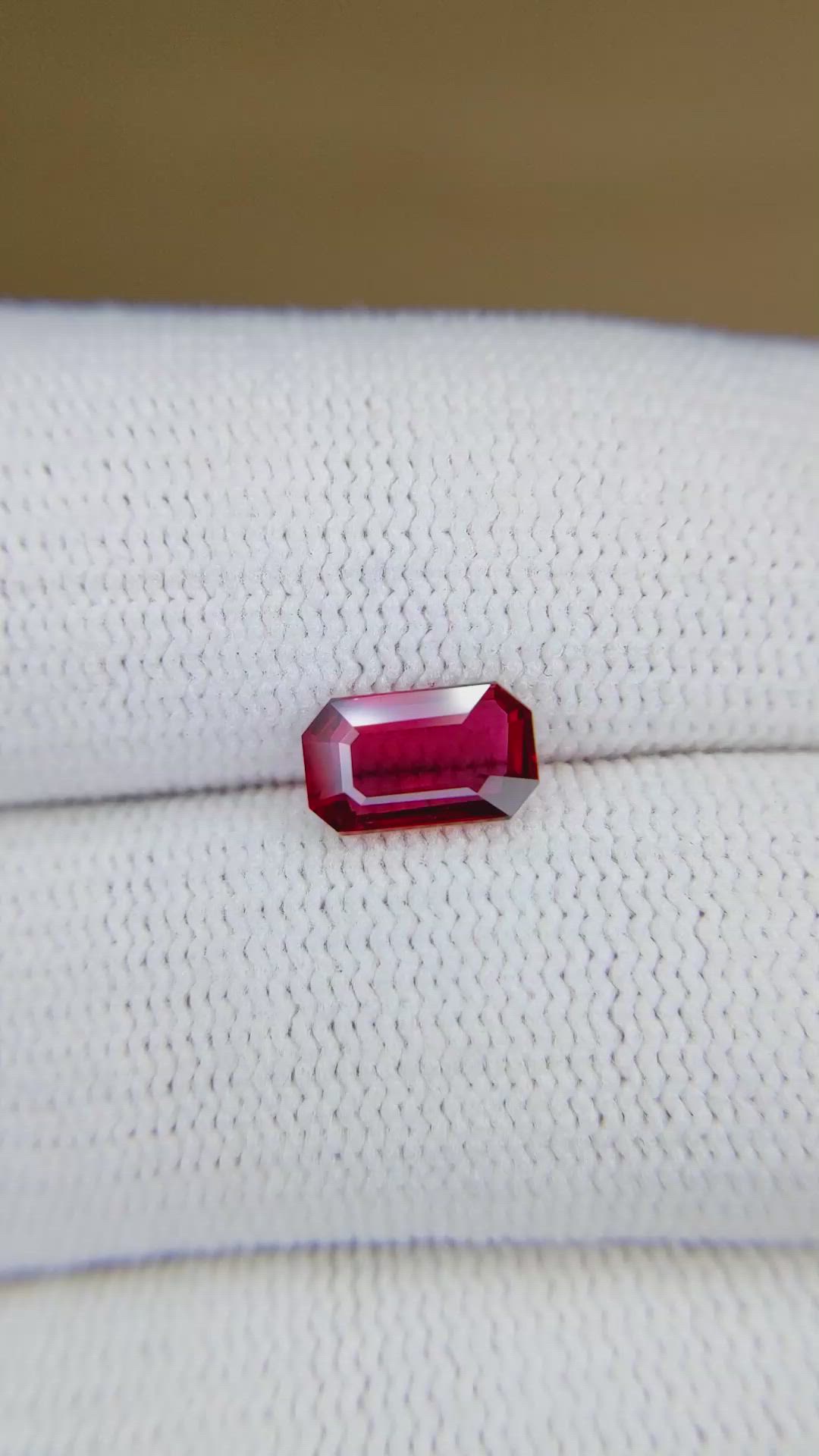 1.10 Ct. Ruby from Mozambique Size Video