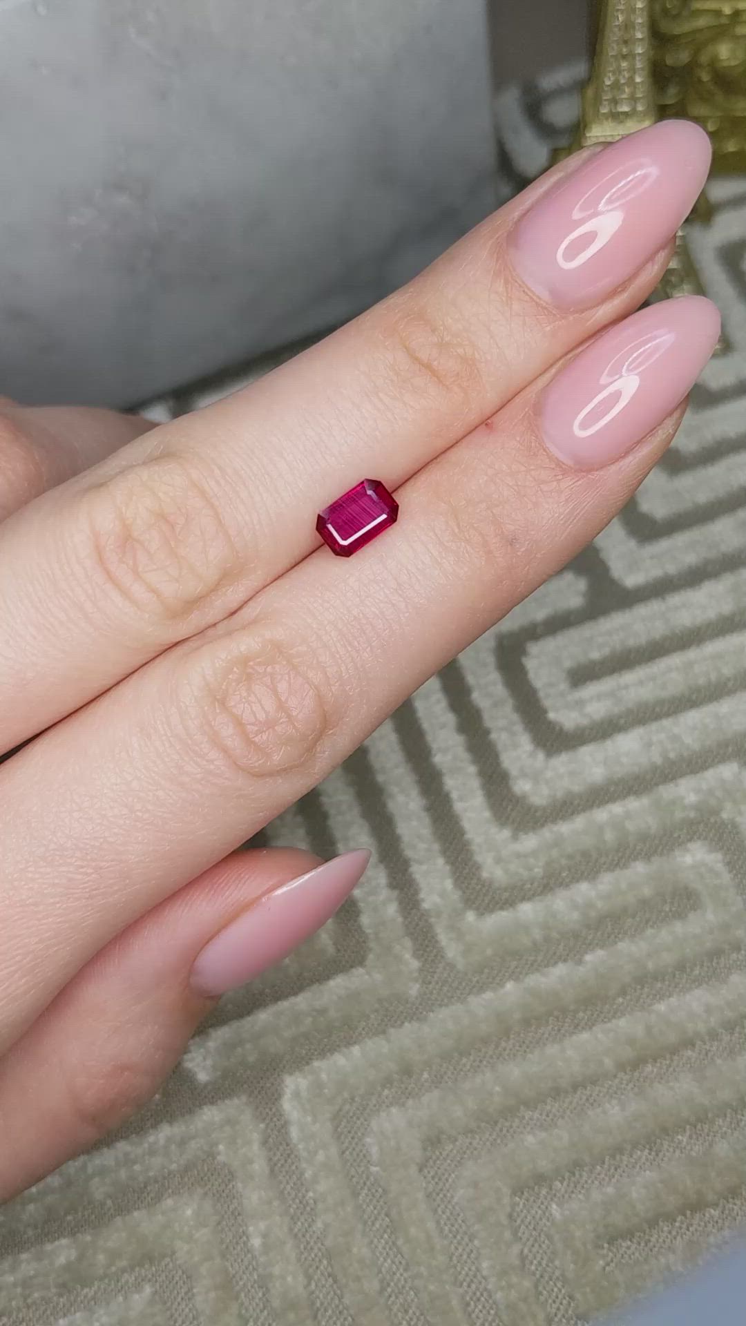 1.12 Ct. Ruby from Mozambique Size Video