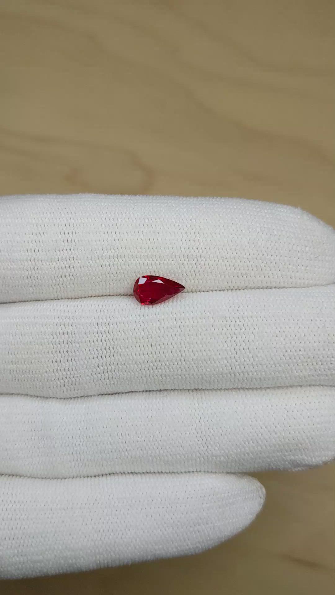 1.13 Ct. Ruby from Mozambique Size Video