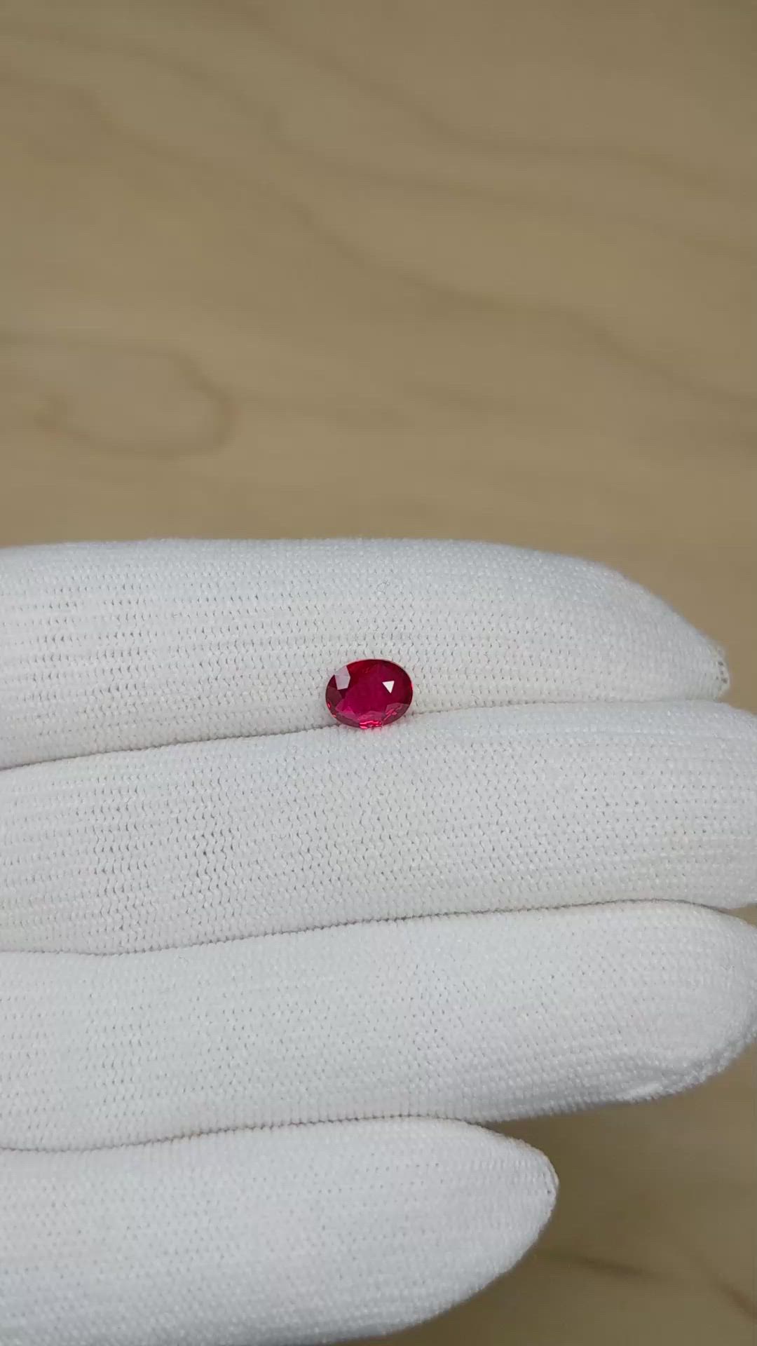 1.18 Ct. Ruby from Mozambique Size Video