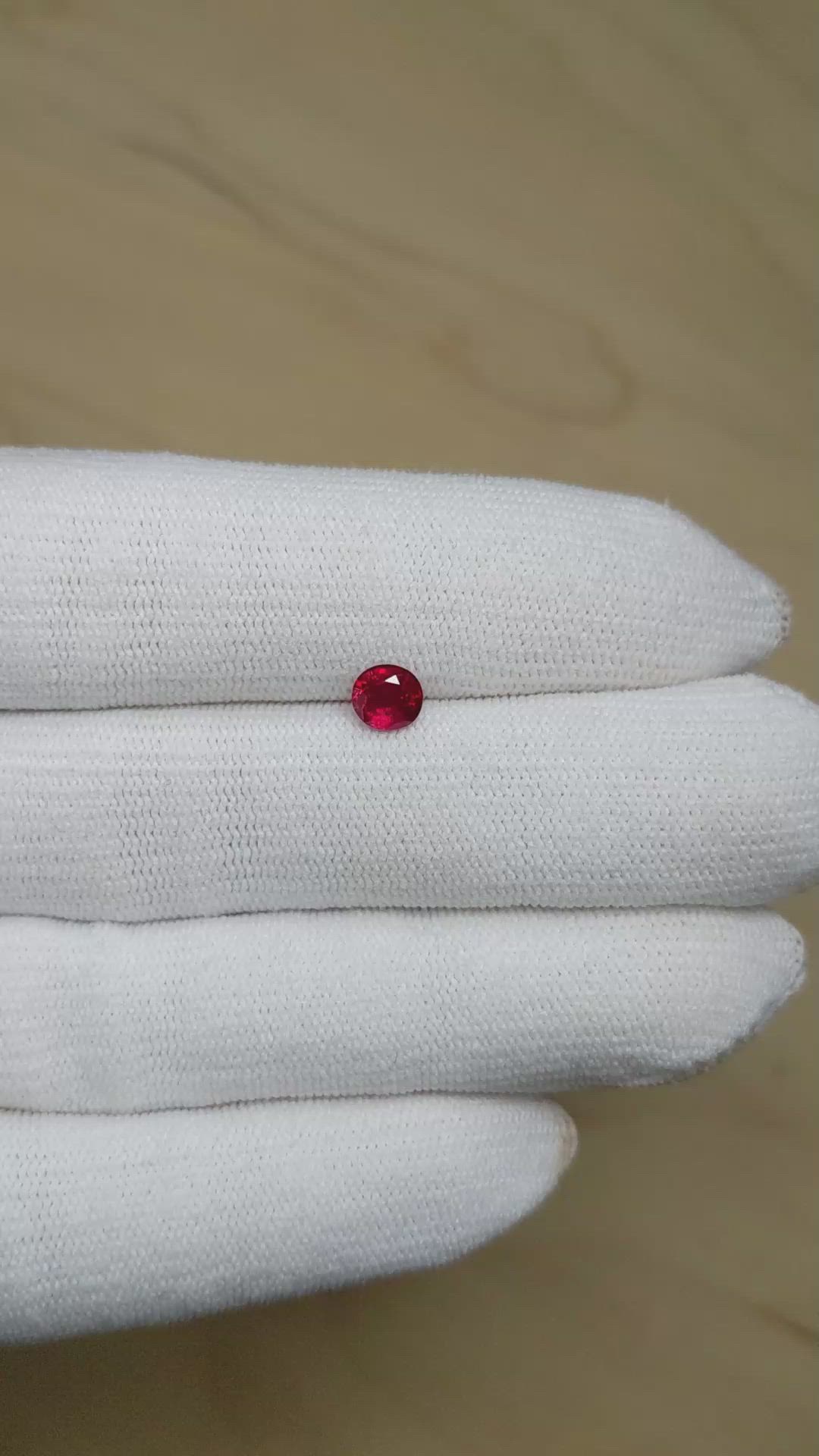 0.75 Ct. Ruby from Mozambique Size Video