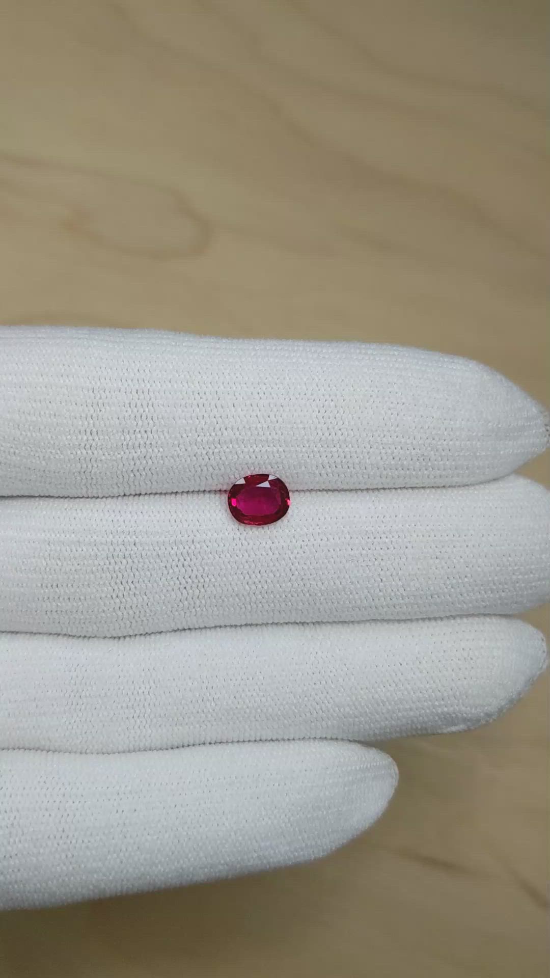 1.18 Ct. Ruby from Burma (Myanmar) Size Video