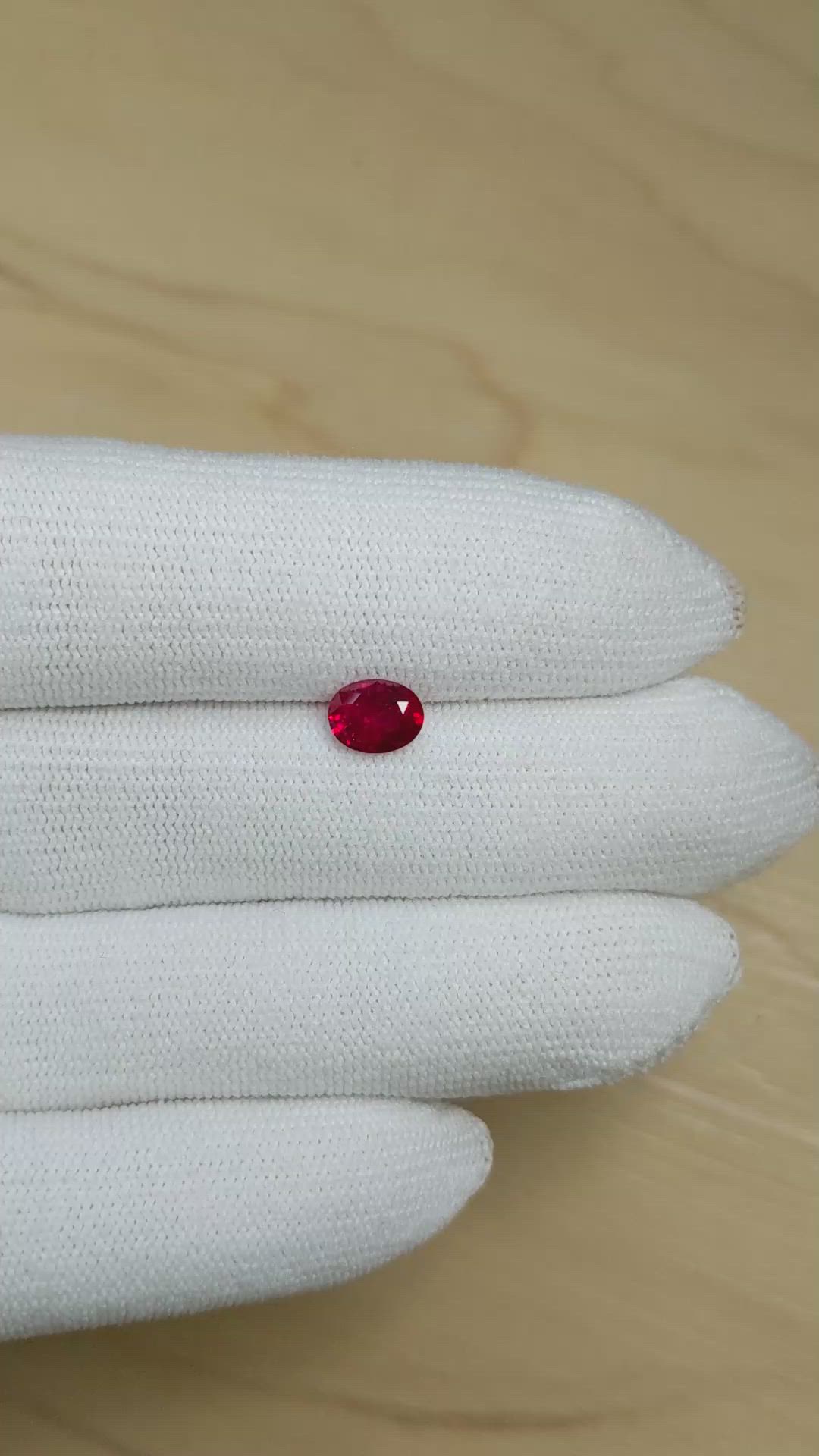 1.03 Ct. Ruby from Burma (Myanmar) Size Video